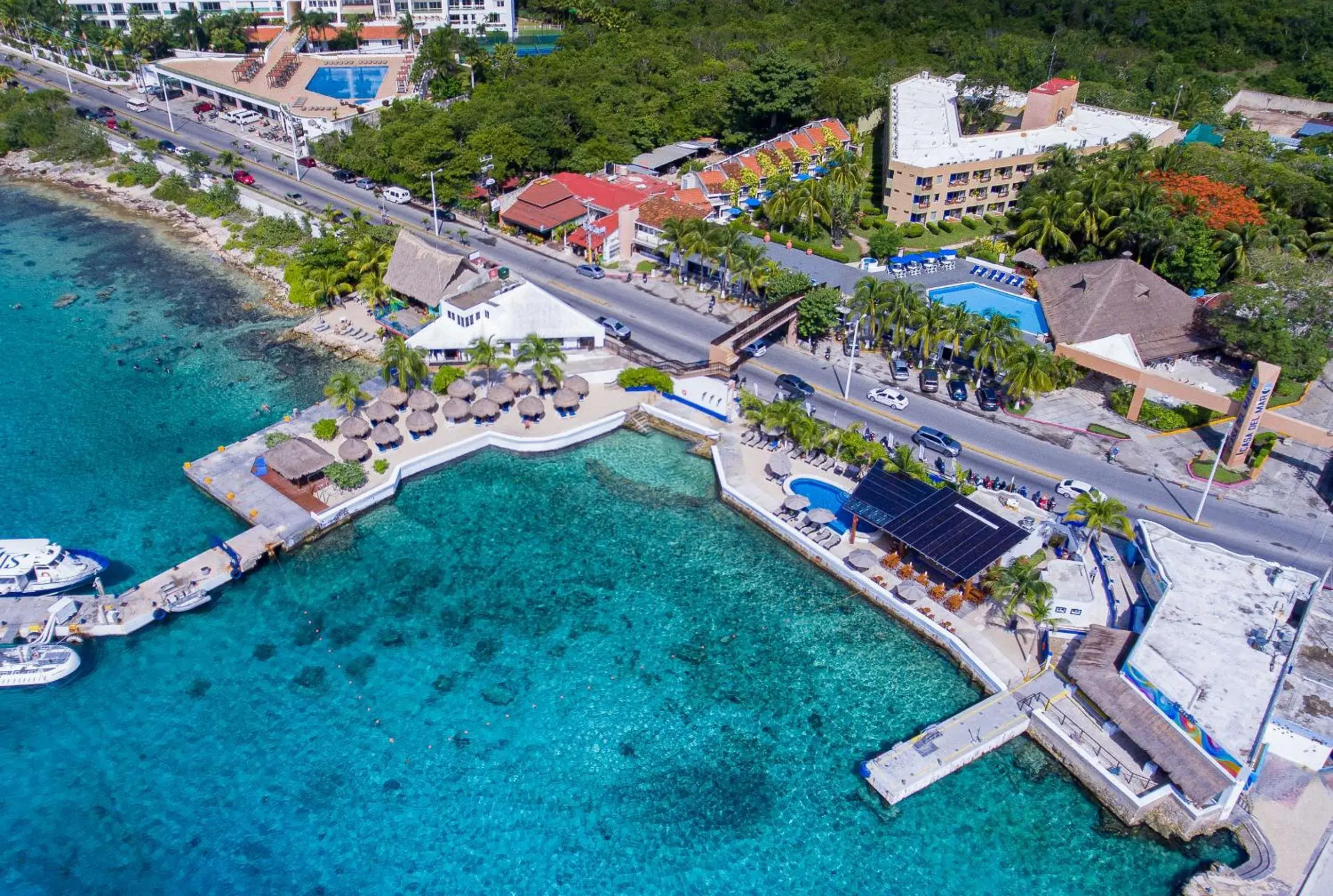 Beach, Bird's-eye View in Casa del Mar Cozumel Hotel & Dive Resort
