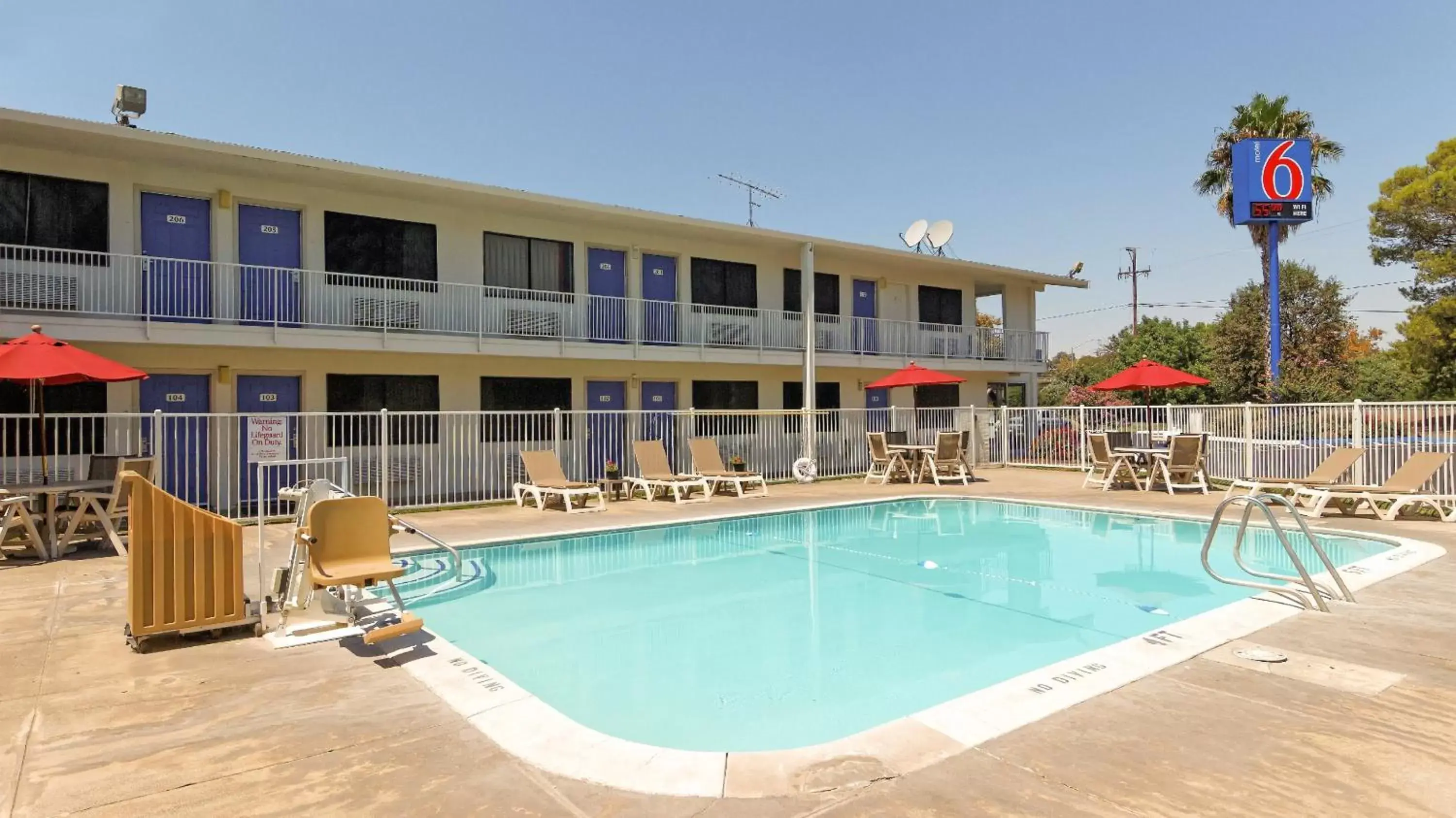 Swimming Pool in Motel 6-Chico, CA