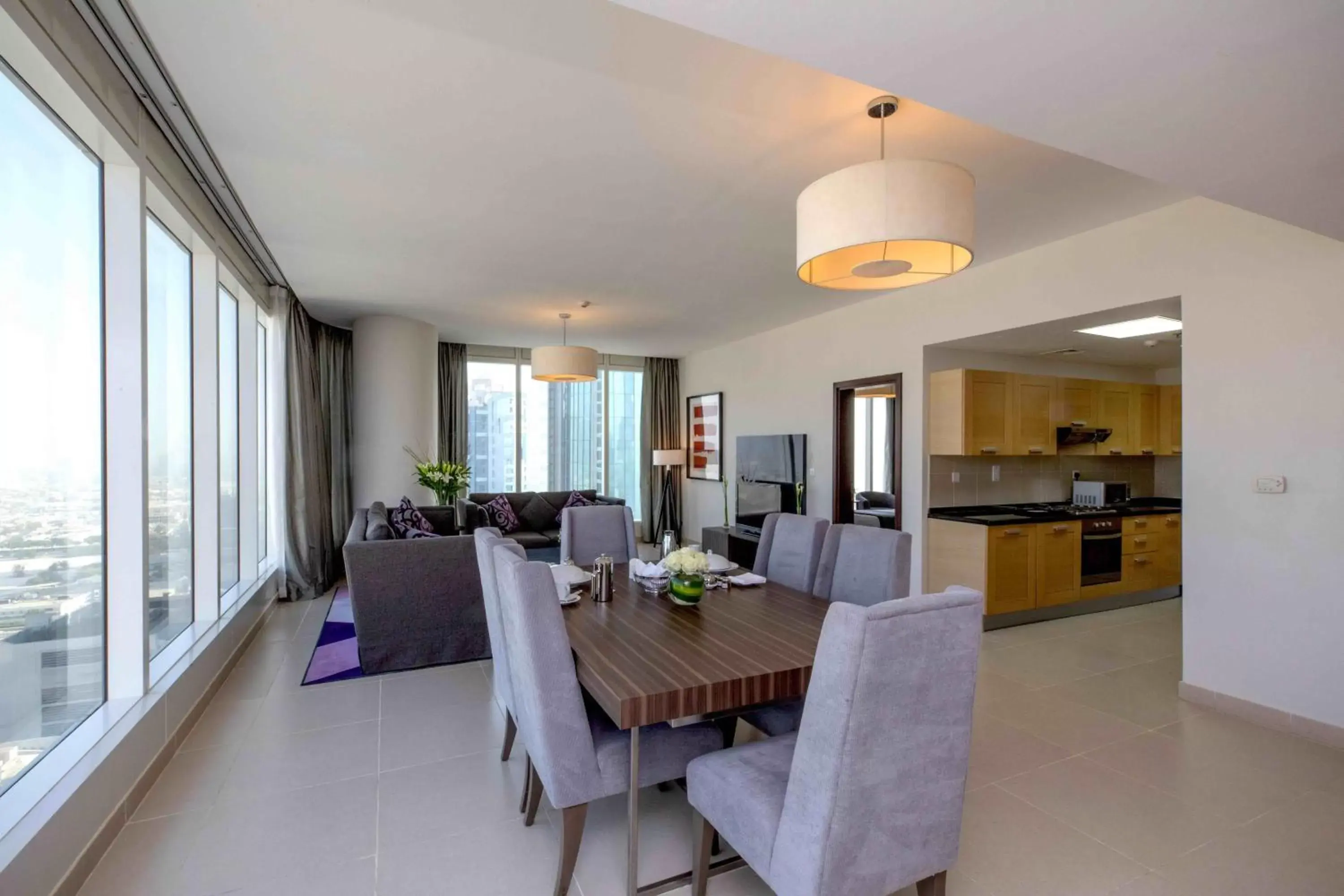 Living room, Dining Area in Nassima Tower Hotel Apartments