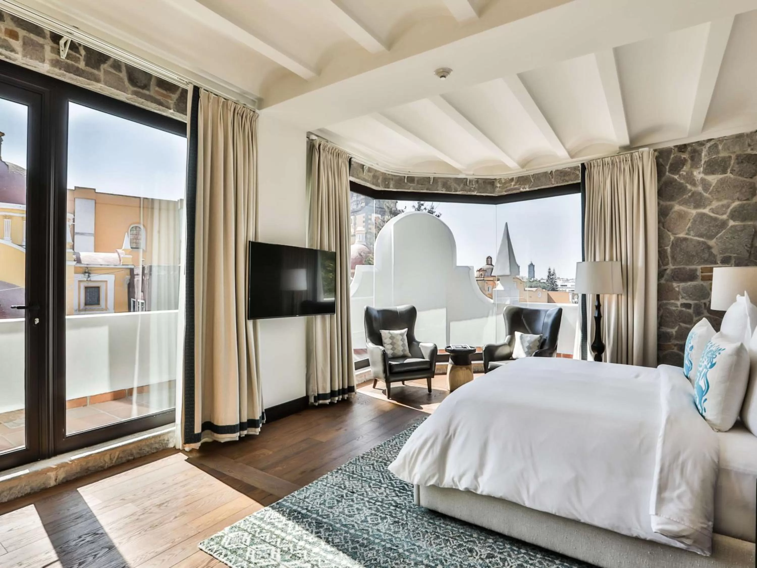 View (from property/room), Bed in Banyan Tree Puebla