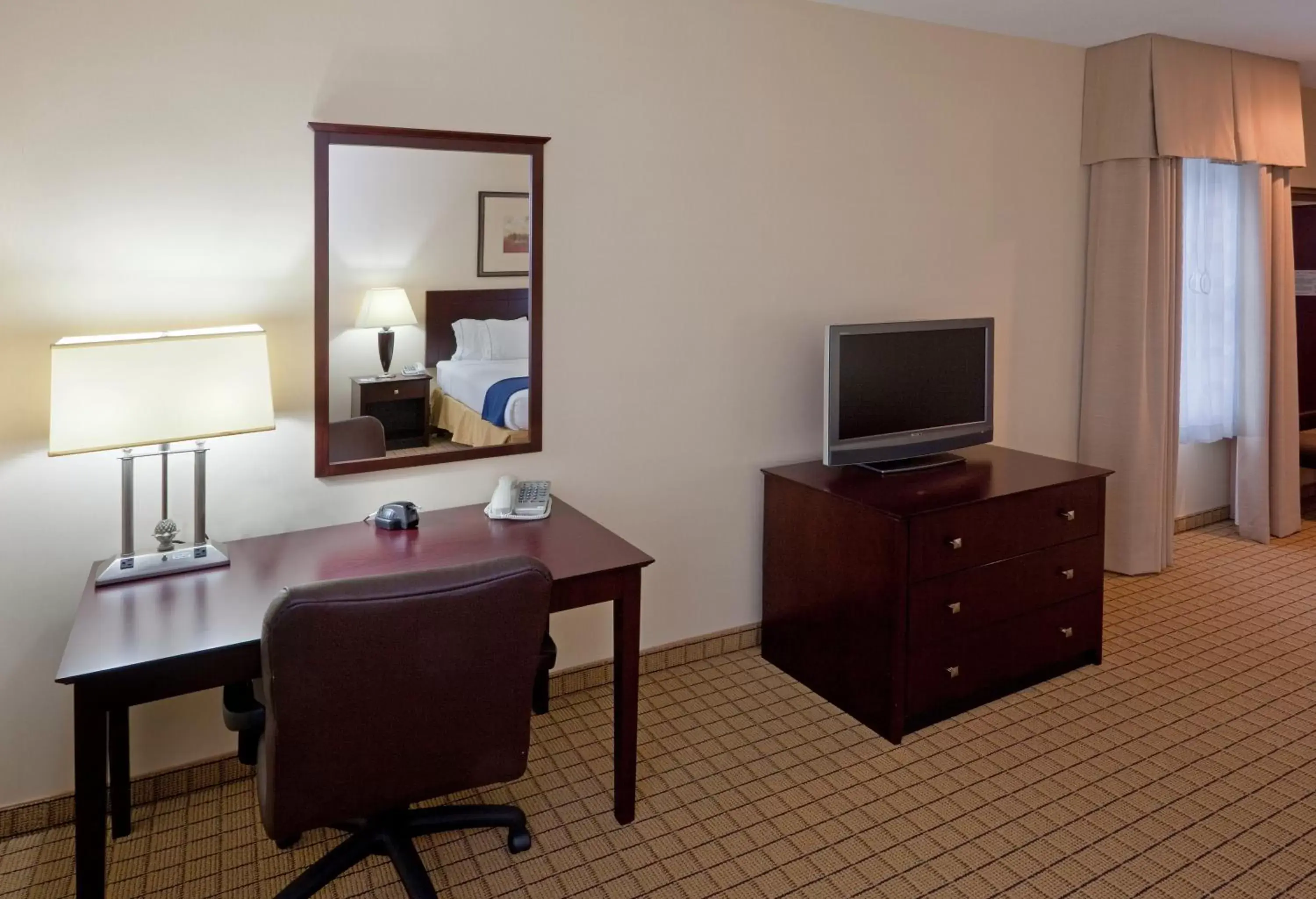 TV and multimedia, TV/Entertainment Center in Holiday Inn Express Hotel & Suites Rochester, an IHG Hotel