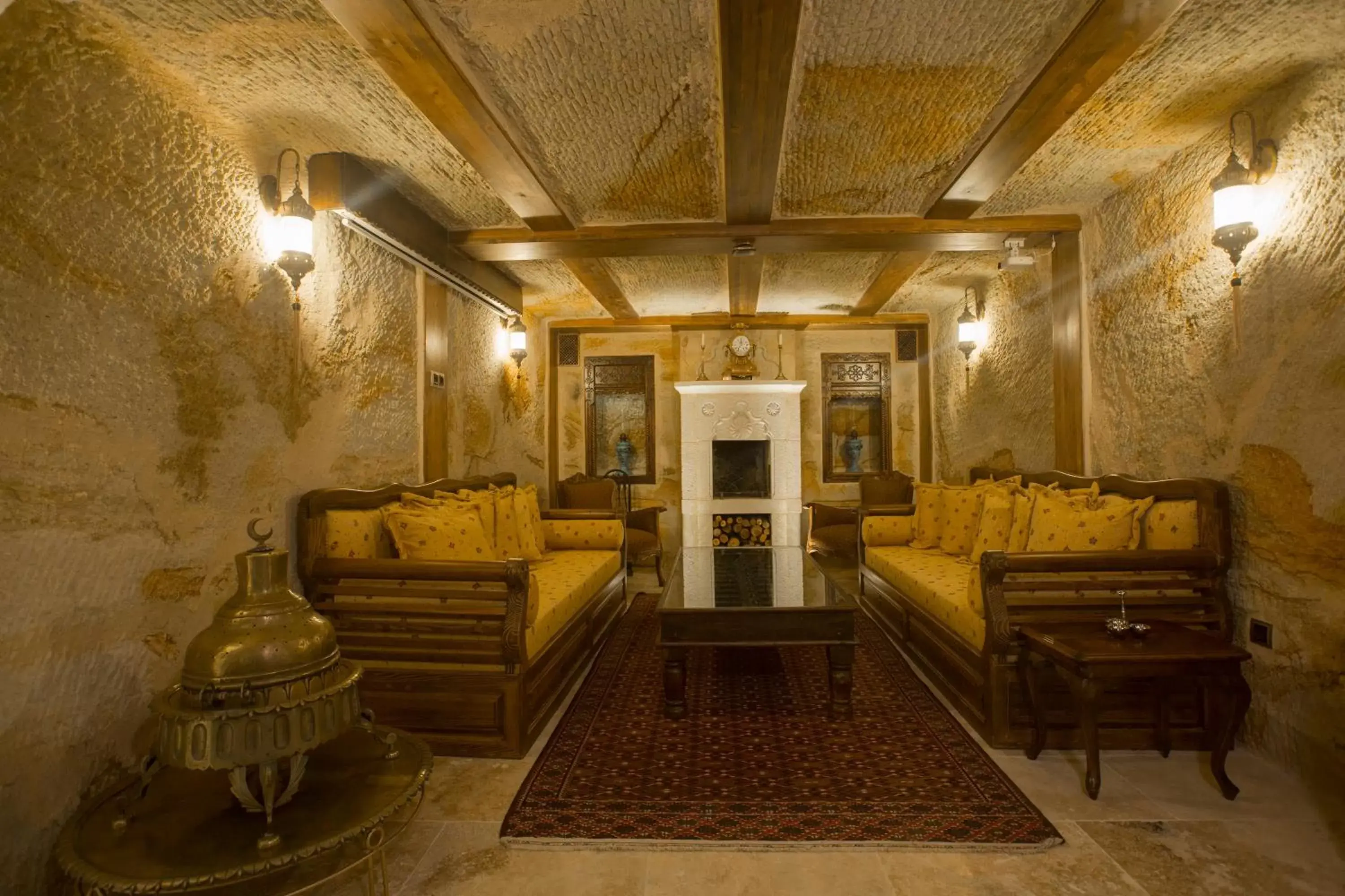 Living room in Kayakapi Premium Caves Cappadocia