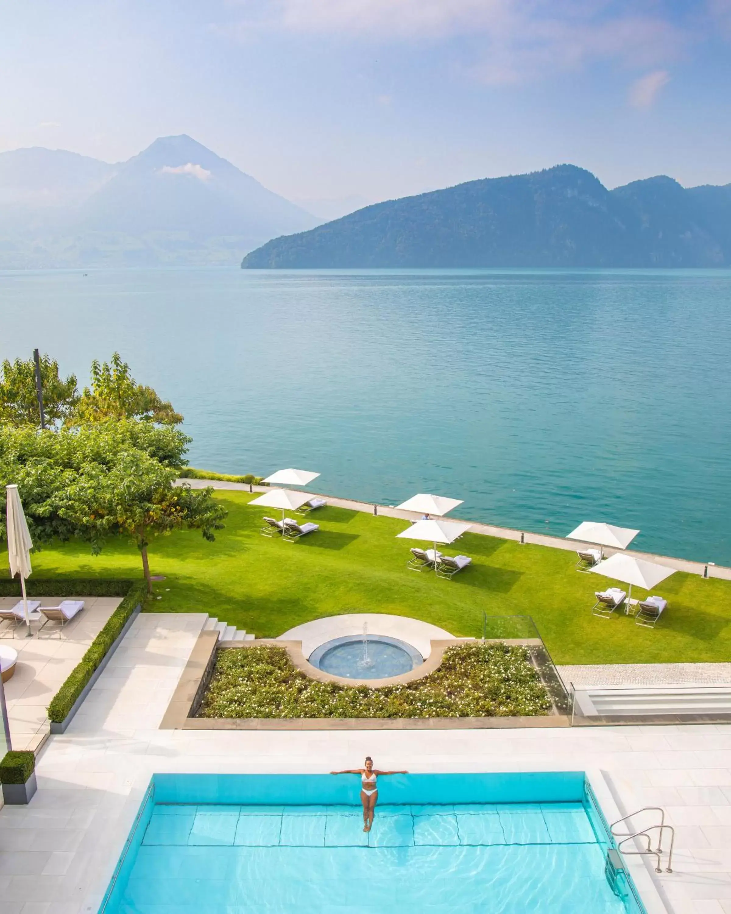 Swimming pool, Pool View in Park Hotel Vitznau