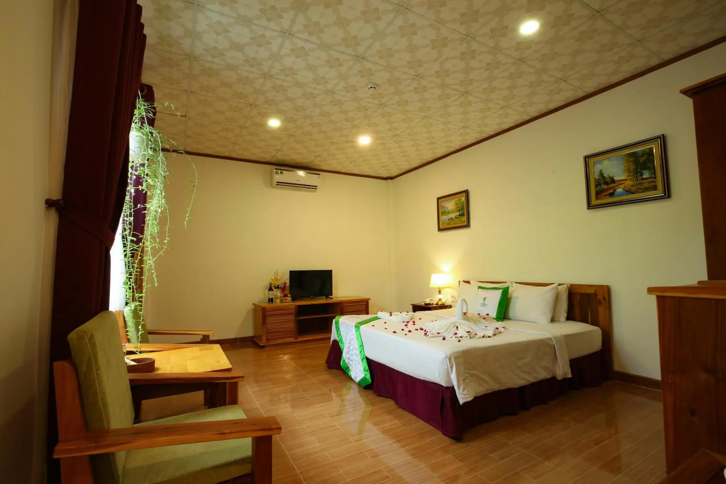 Bed in Bamboo Resort Phu Quoc