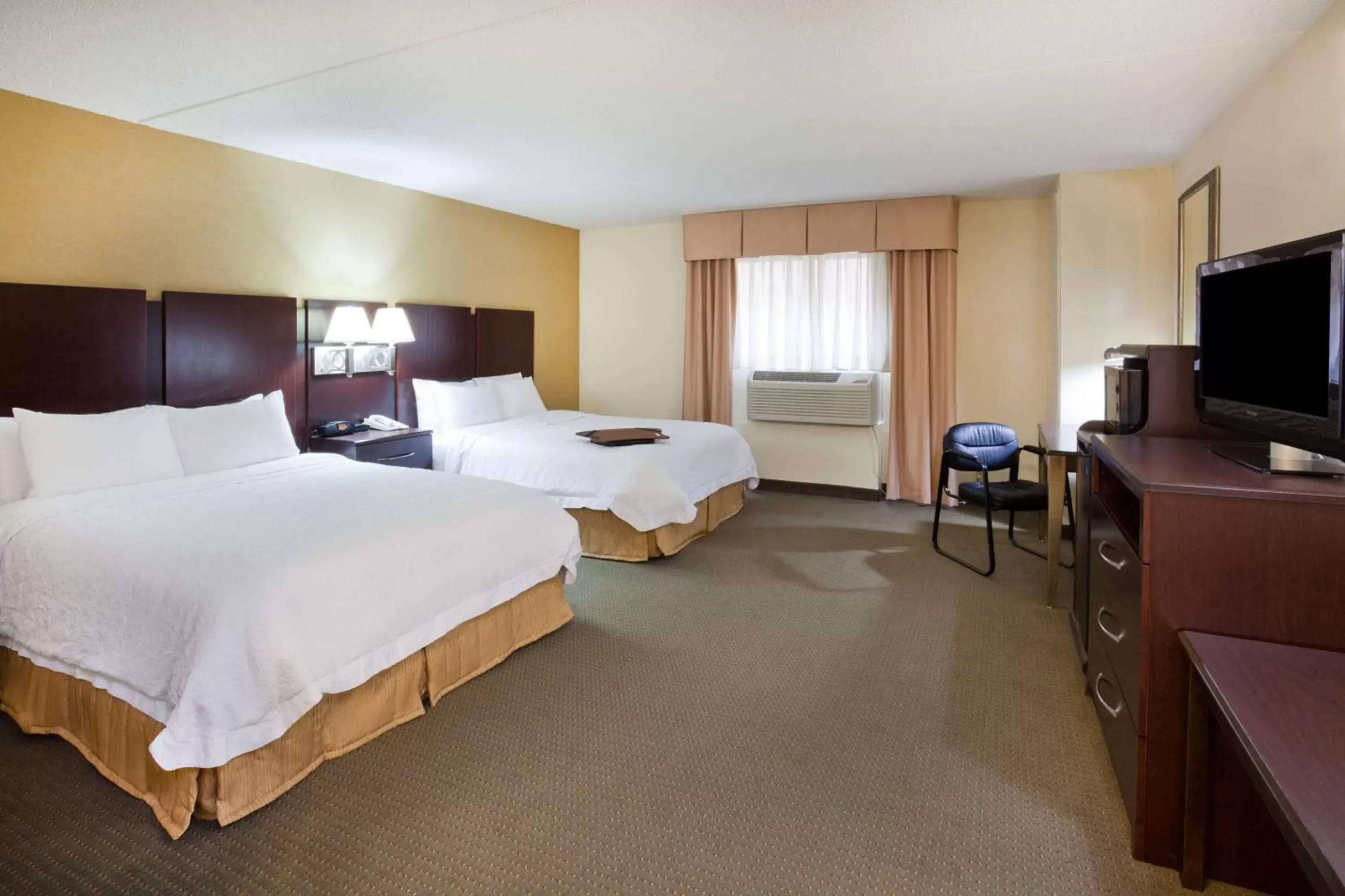 Bed, TV/Entertainment Center in Hampton Inn & Suites Lino Lakes