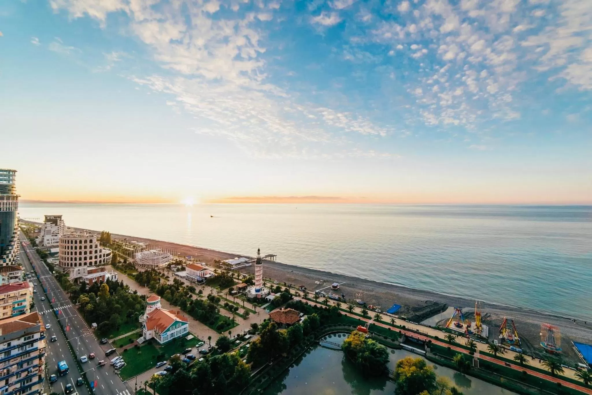 Day, Bird's-eye View in Orbi City Batumi Black Sea Arena