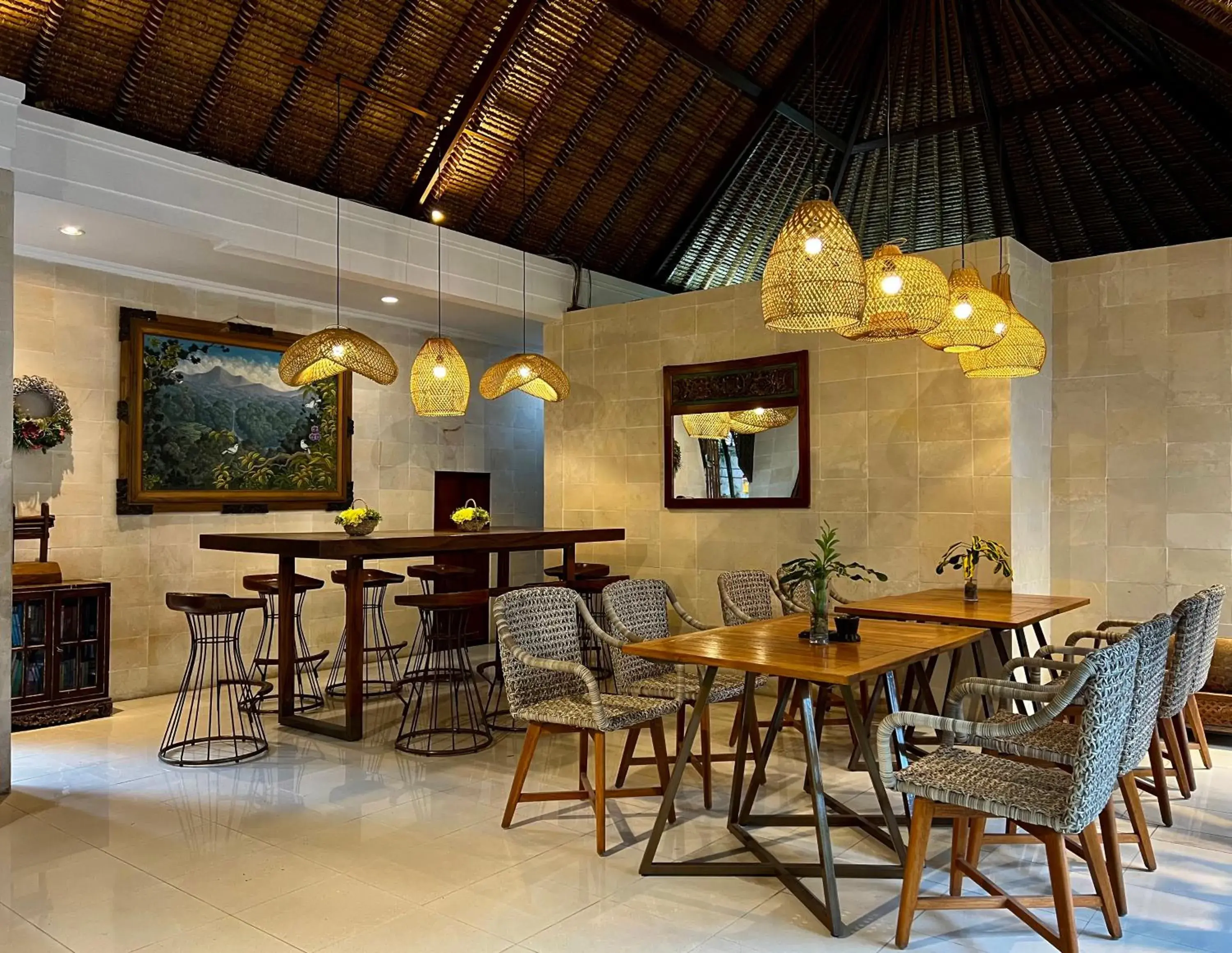 Lobby or reception, Restaurant/Places to Eat in Villa Puriartha Ubud - CHSE Certified