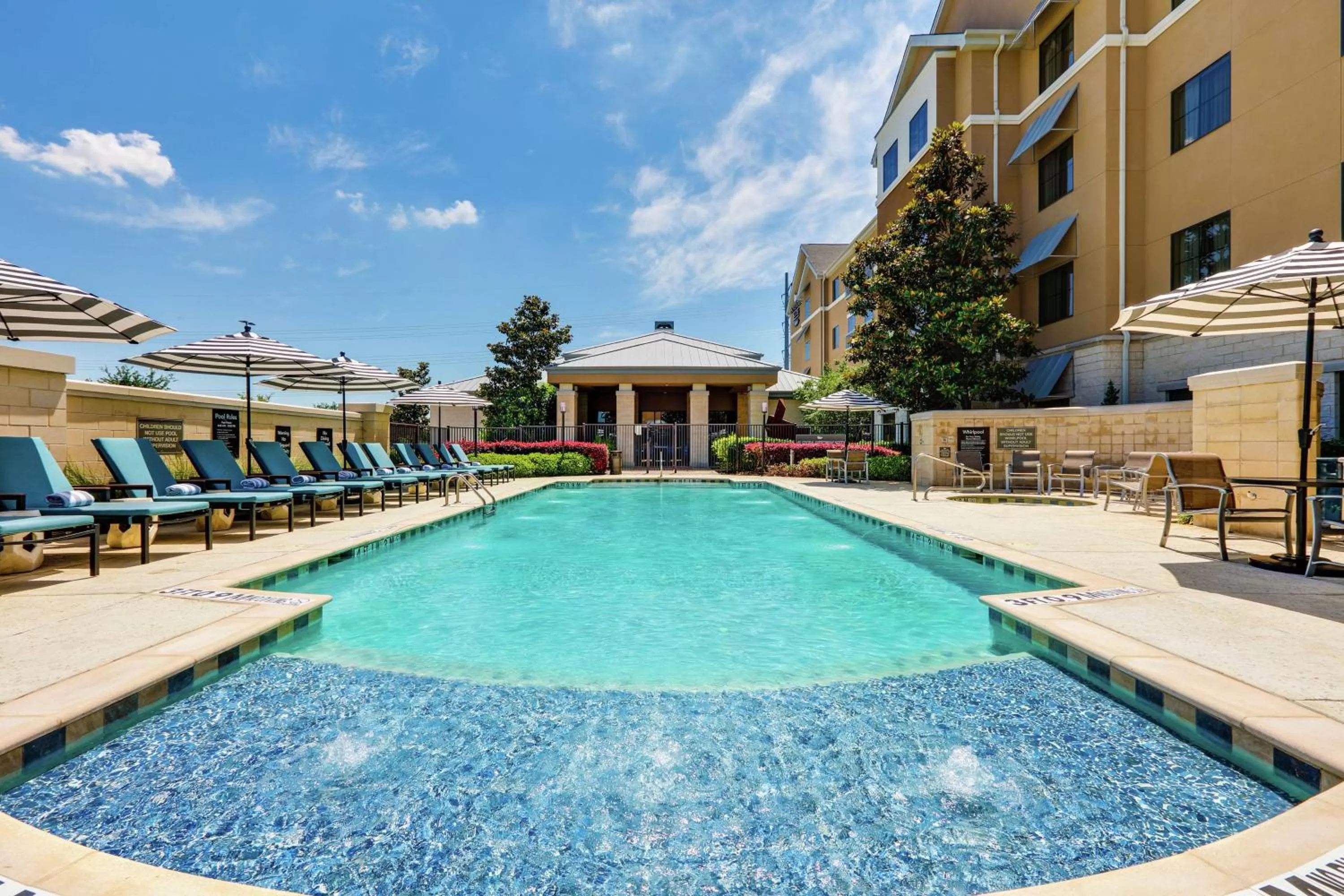 Pool view in Homewood Suites by Hilton Dallas/Allen