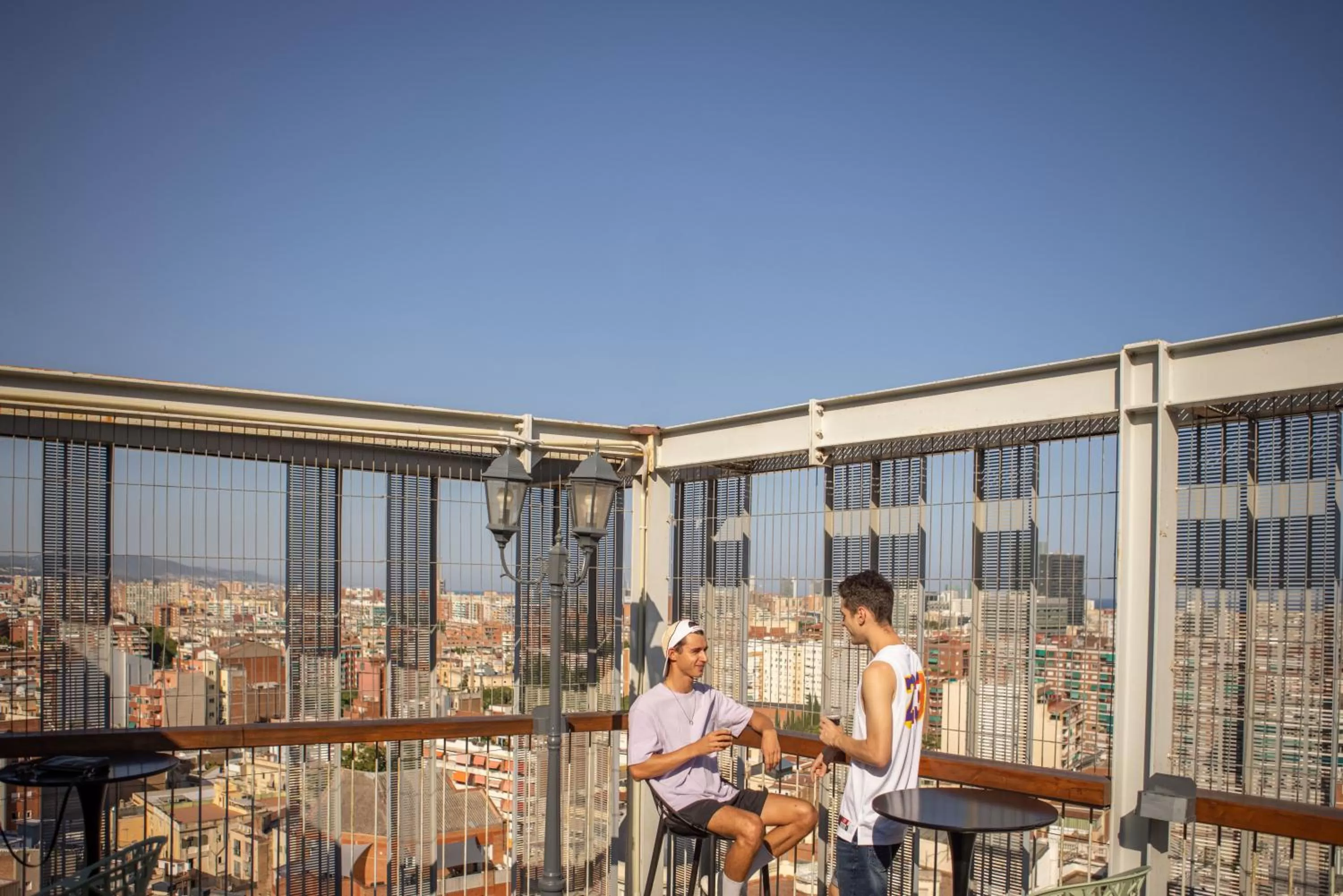 Balcony/Terrace in Urbany Hostel Barcelona