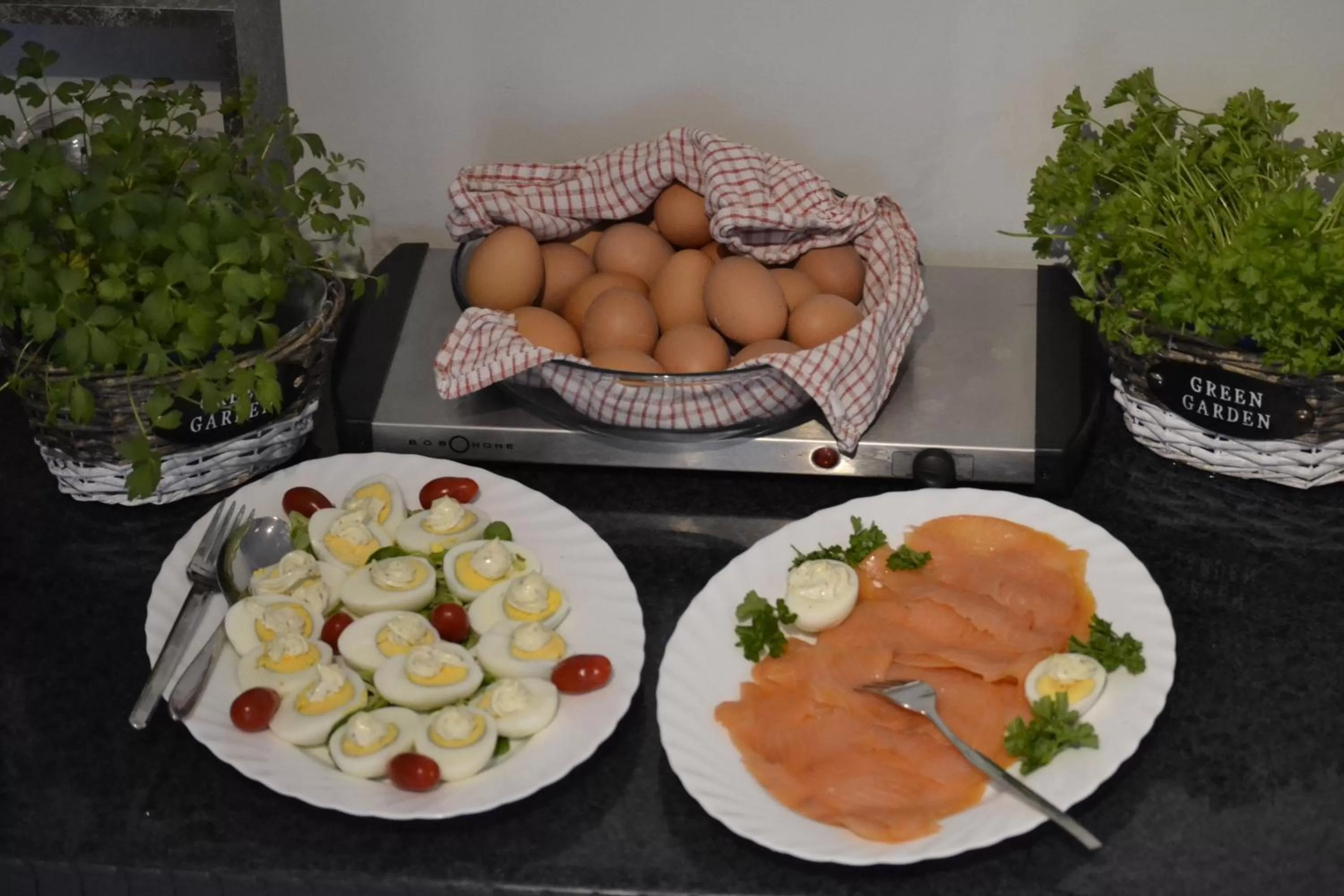 Buffet breakfast, Food in Hotel-Café-Galerie