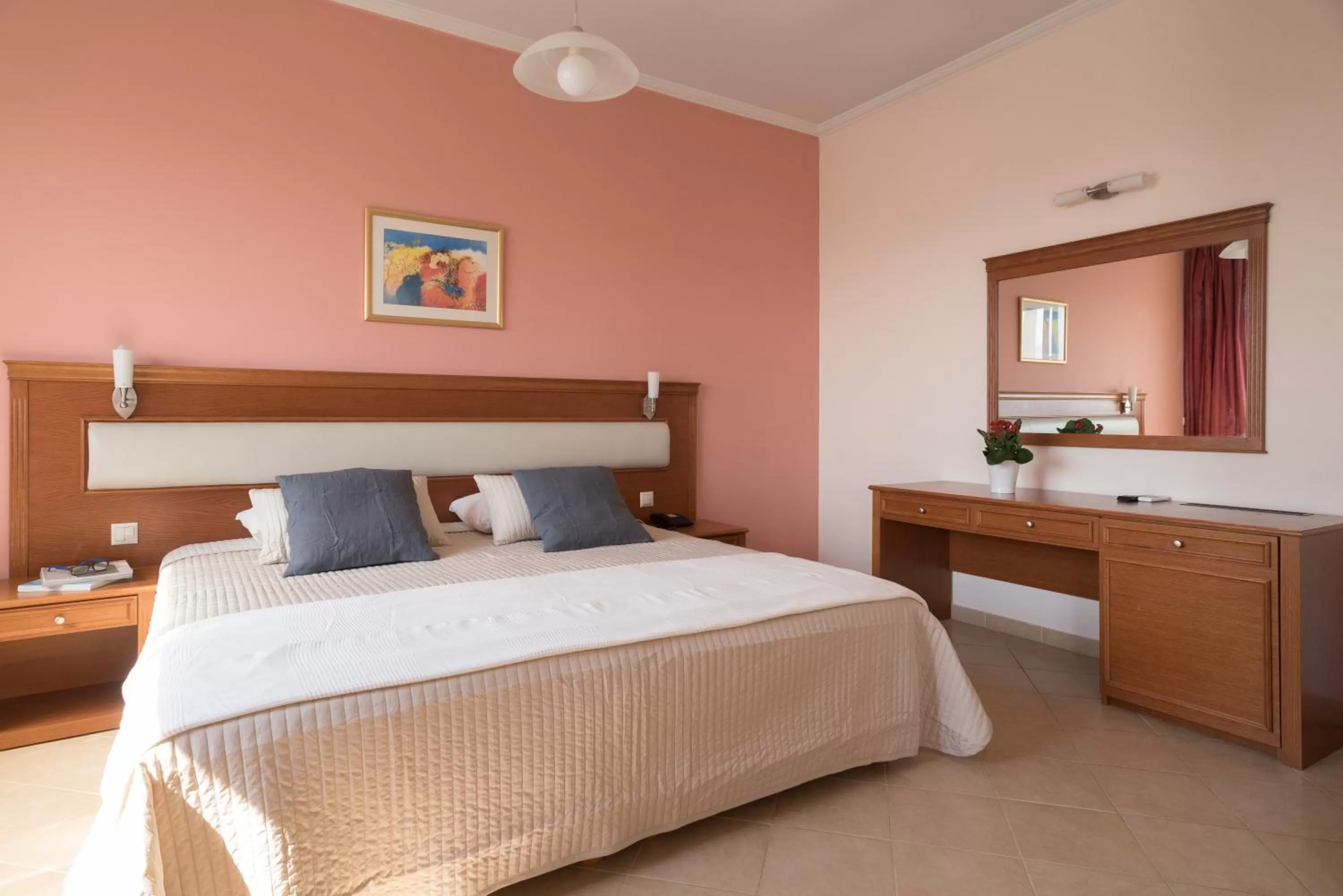 Bed in Acharnis Kavallari Hotel Suites