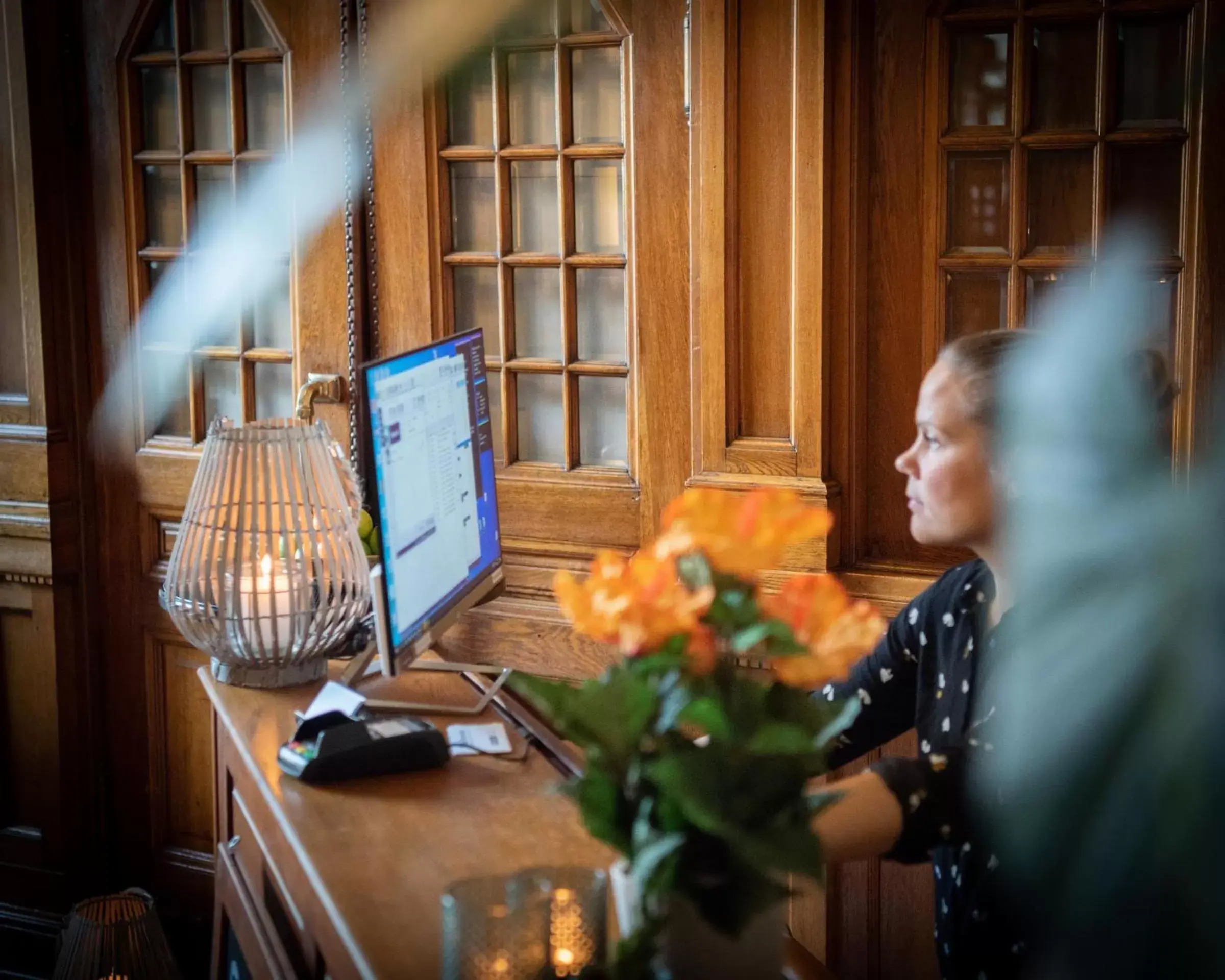 Lobby or reception, TV/Entertainment Center in Stadshotellet Kristianstad