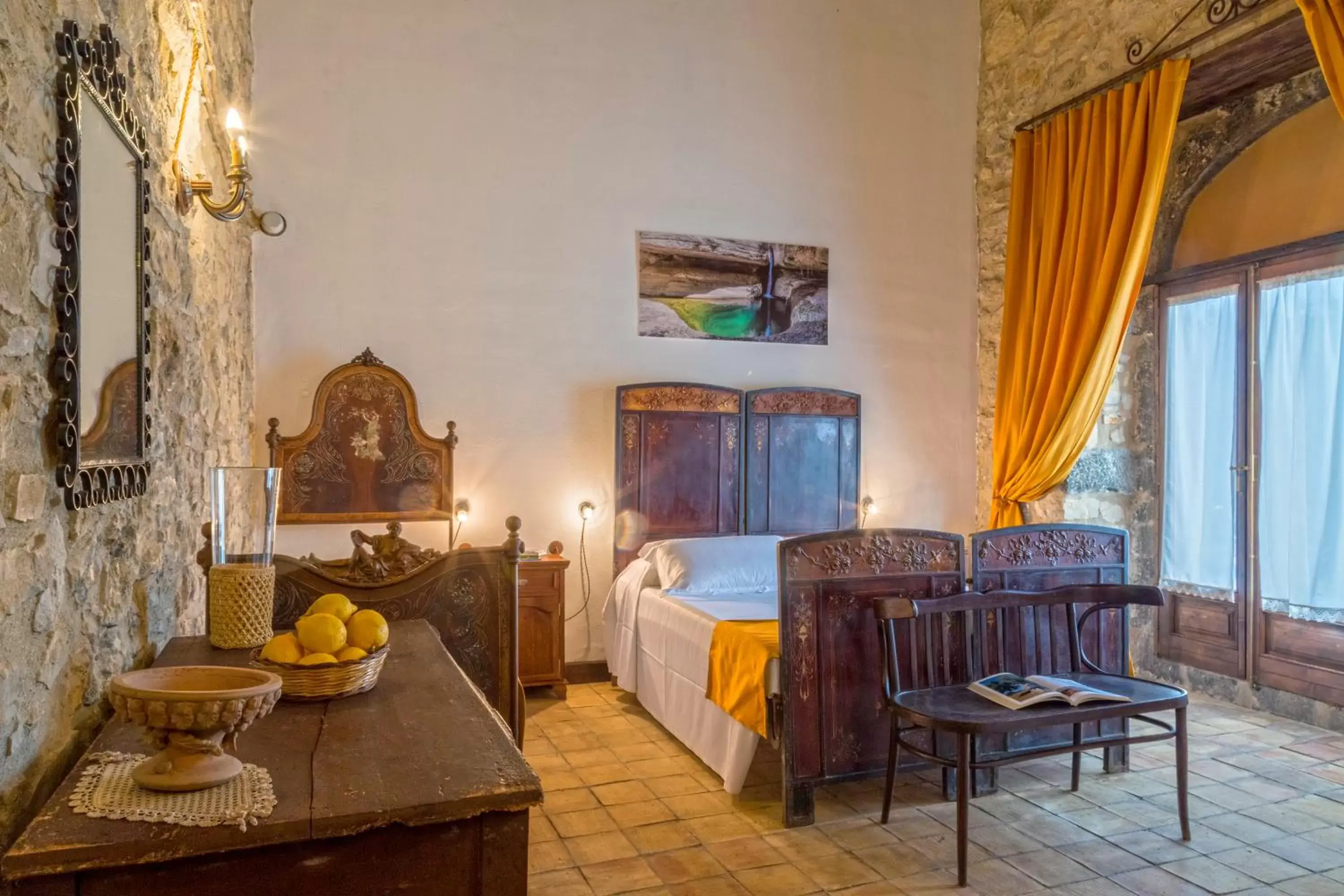 Bedroom, Dining Area in Masseria Fortificata Lo Zafferaneto