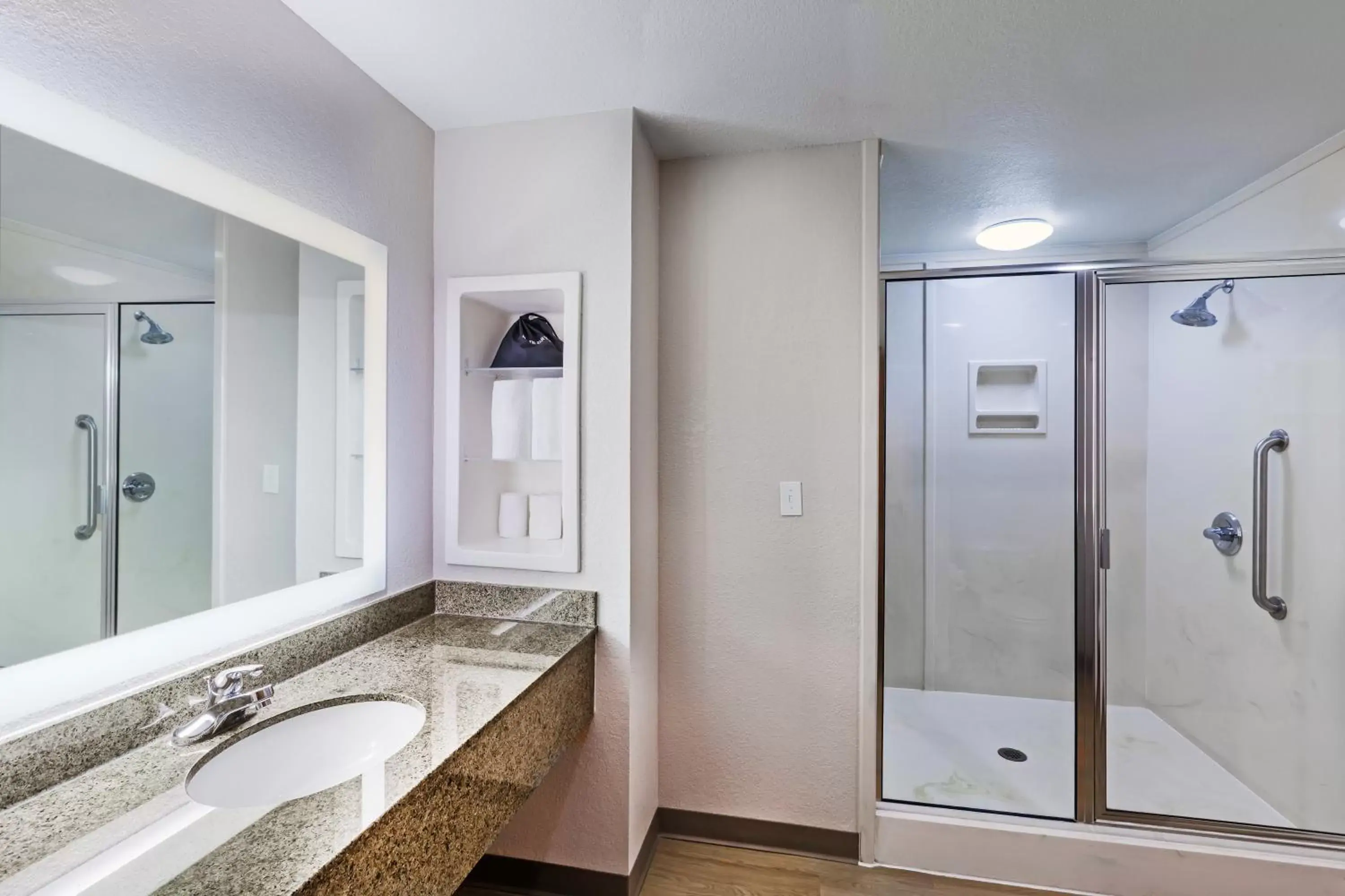 Shower, Bathroom in Holiday Inn Express & Suites Tulsa S Broken Arrow Hwy 51, an IHG Hotel