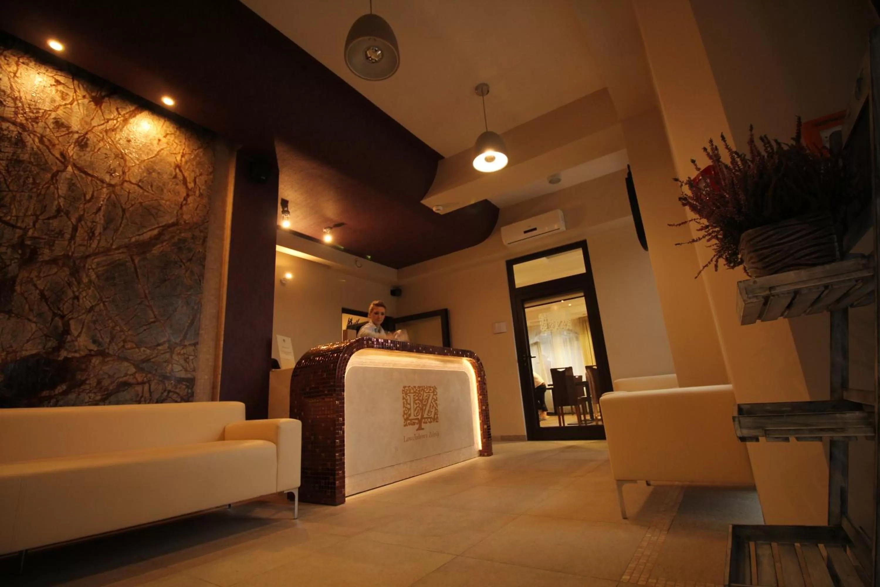Lobby or reception, Bed in Lawendowy Zdrój Medycyna i SPA
