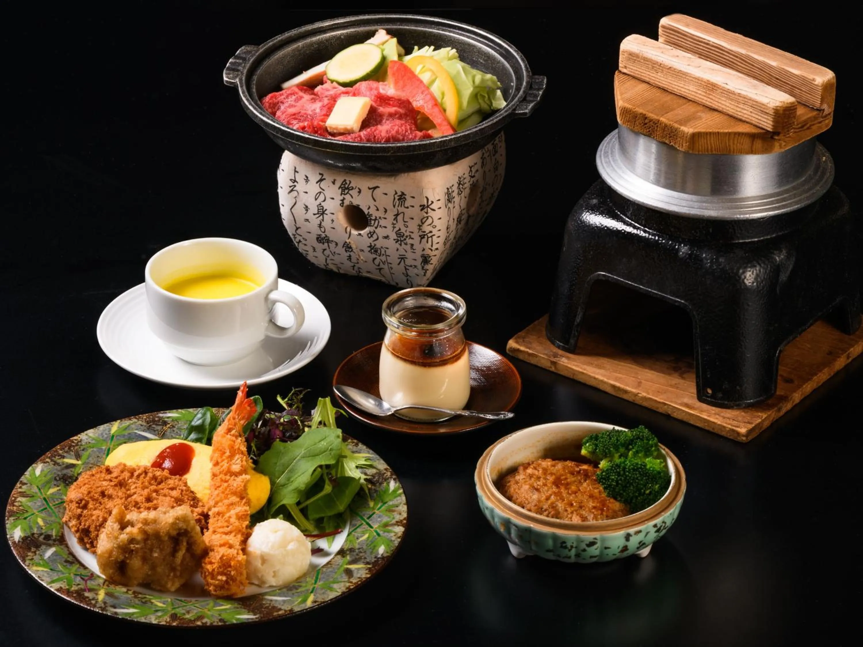 Food and drinks in Shirasagiyu Tawaraya