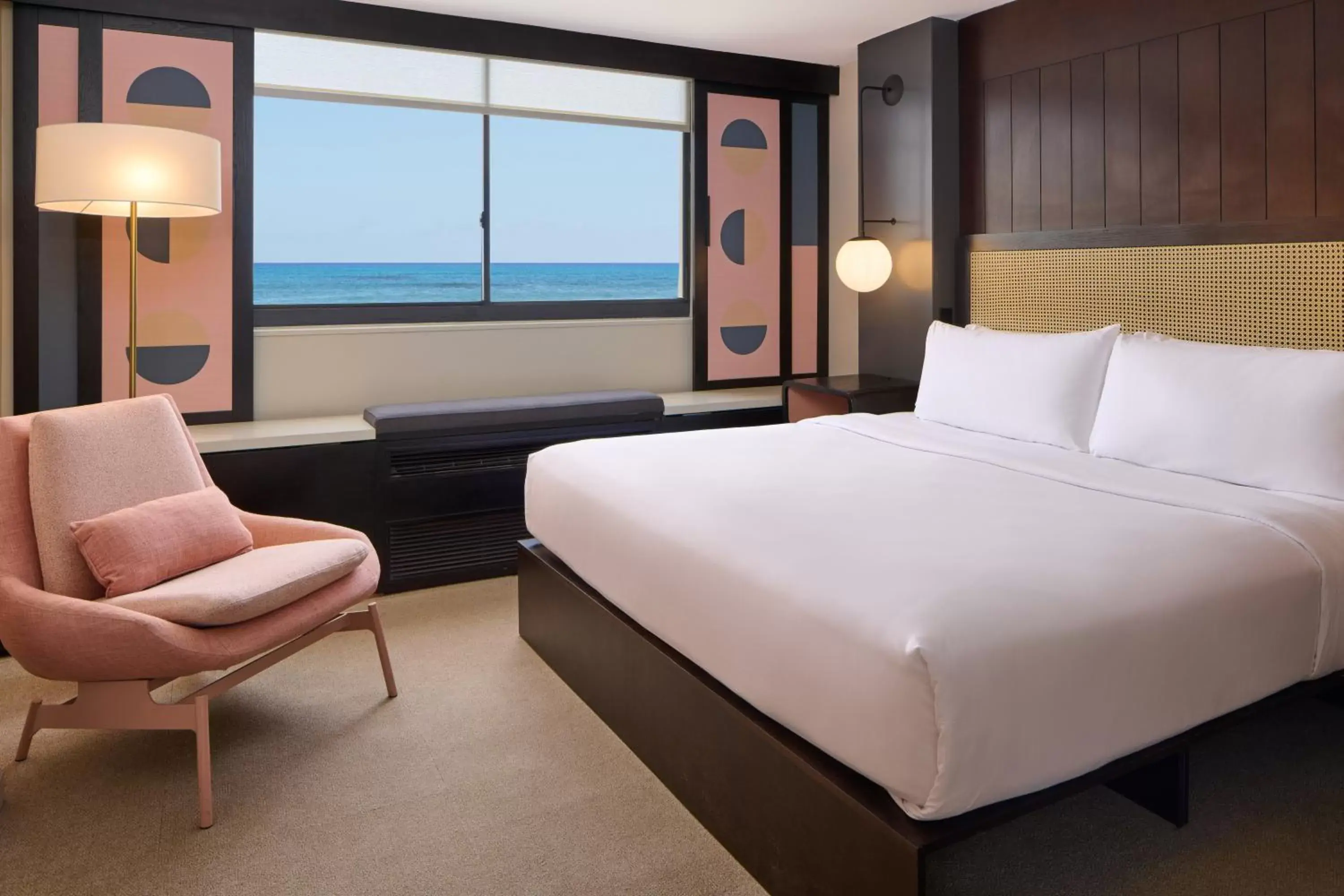 Bed, Sea View in Hotel Renew