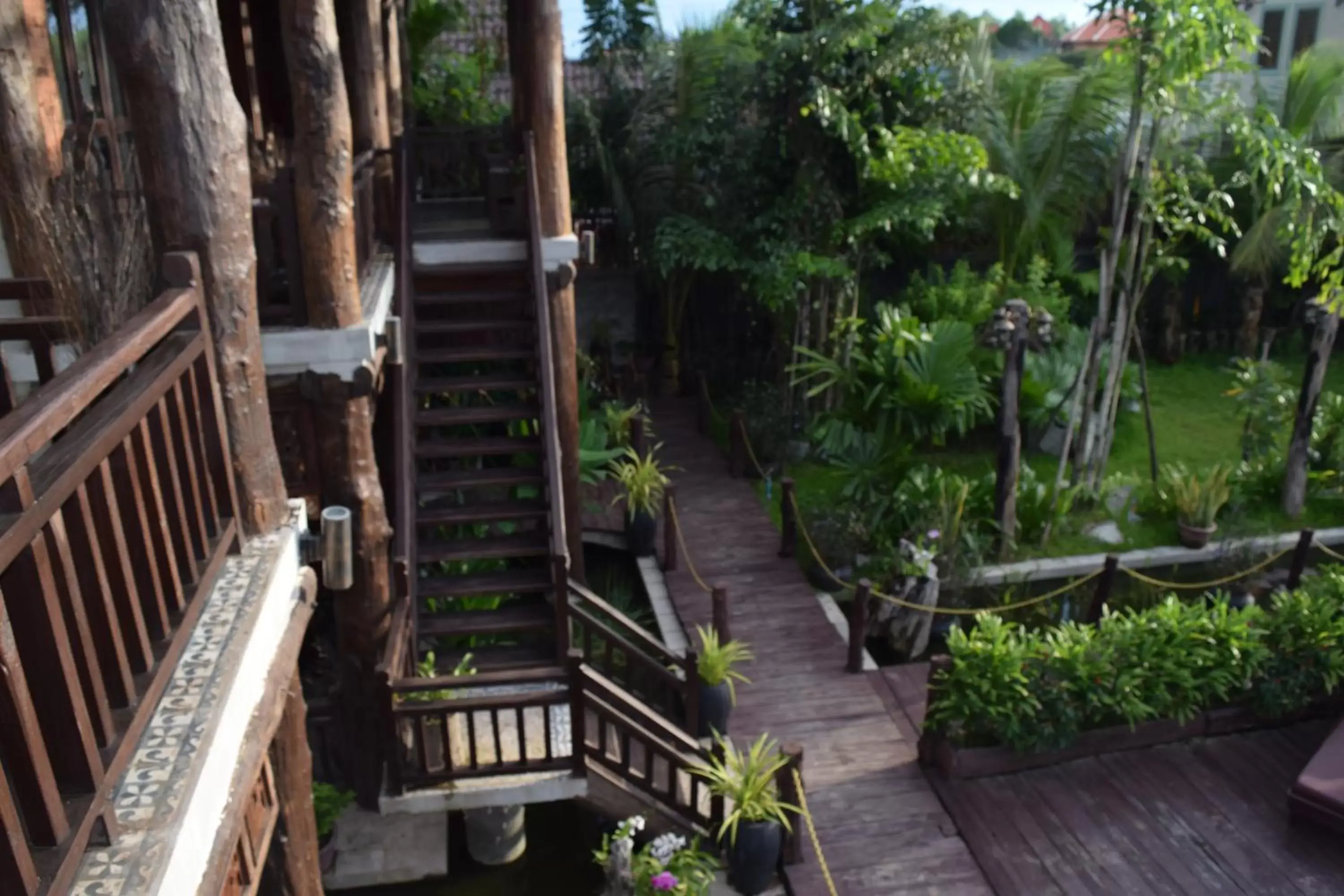 Garden view in Java Wooden Villa & Residence