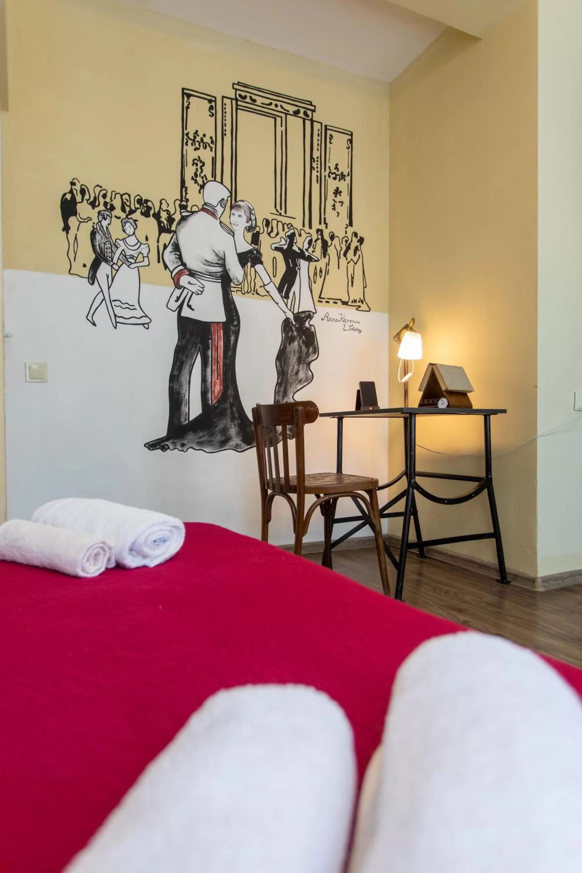 Bathroom, Bed in Book Hotel