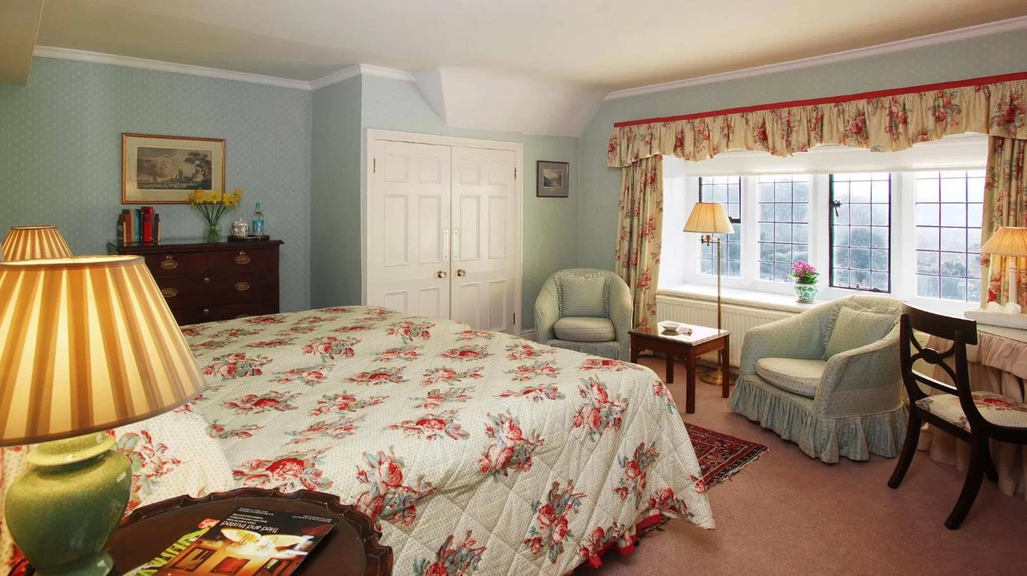 Garden view, Bed in Bodysgallen Hall and Spa