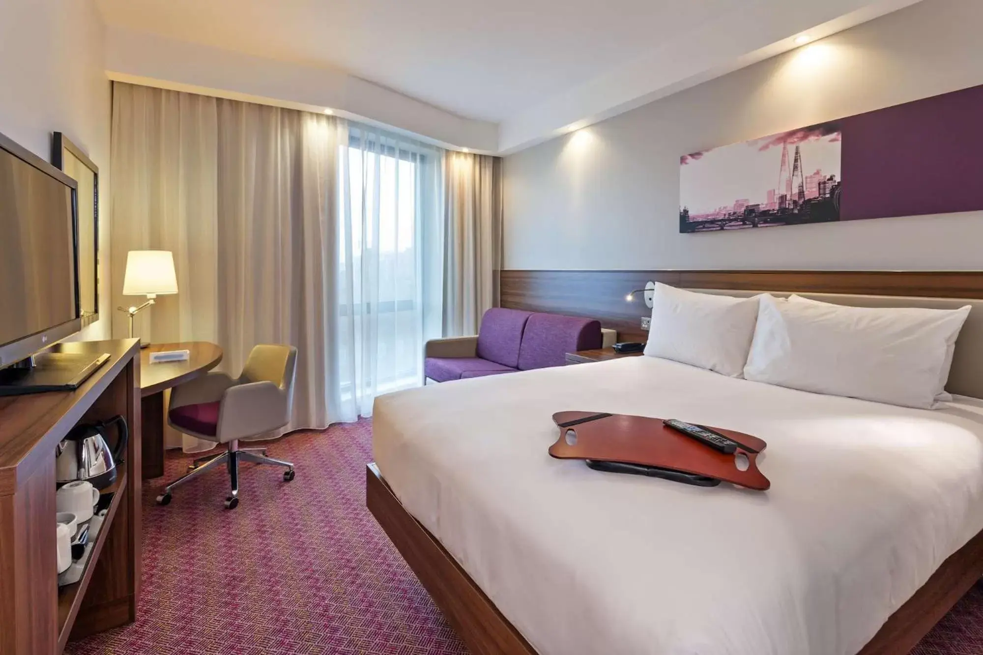 Bed in Hampton by Hilton London Gatwick Airport