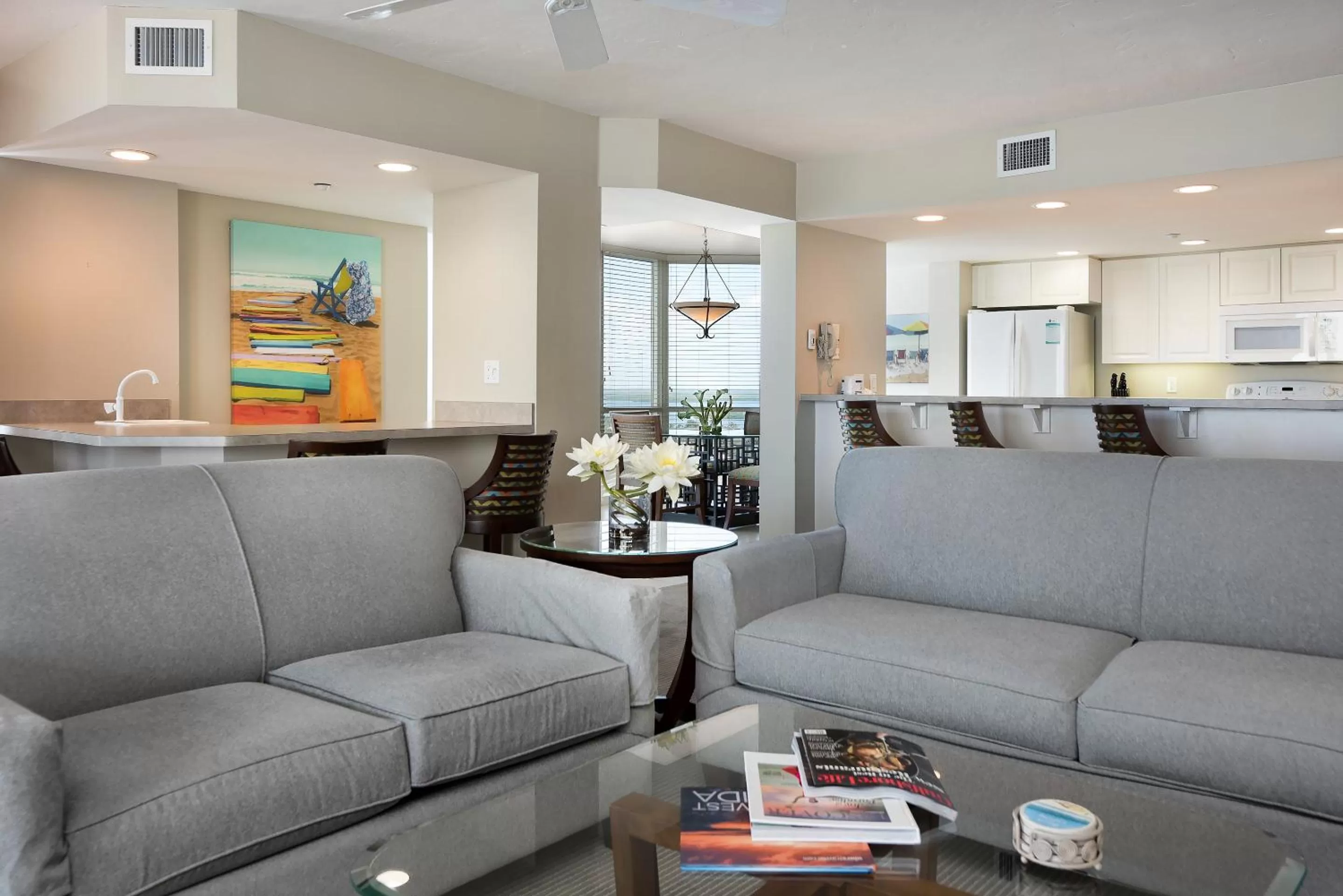 Living room in GullWing Beach Resort