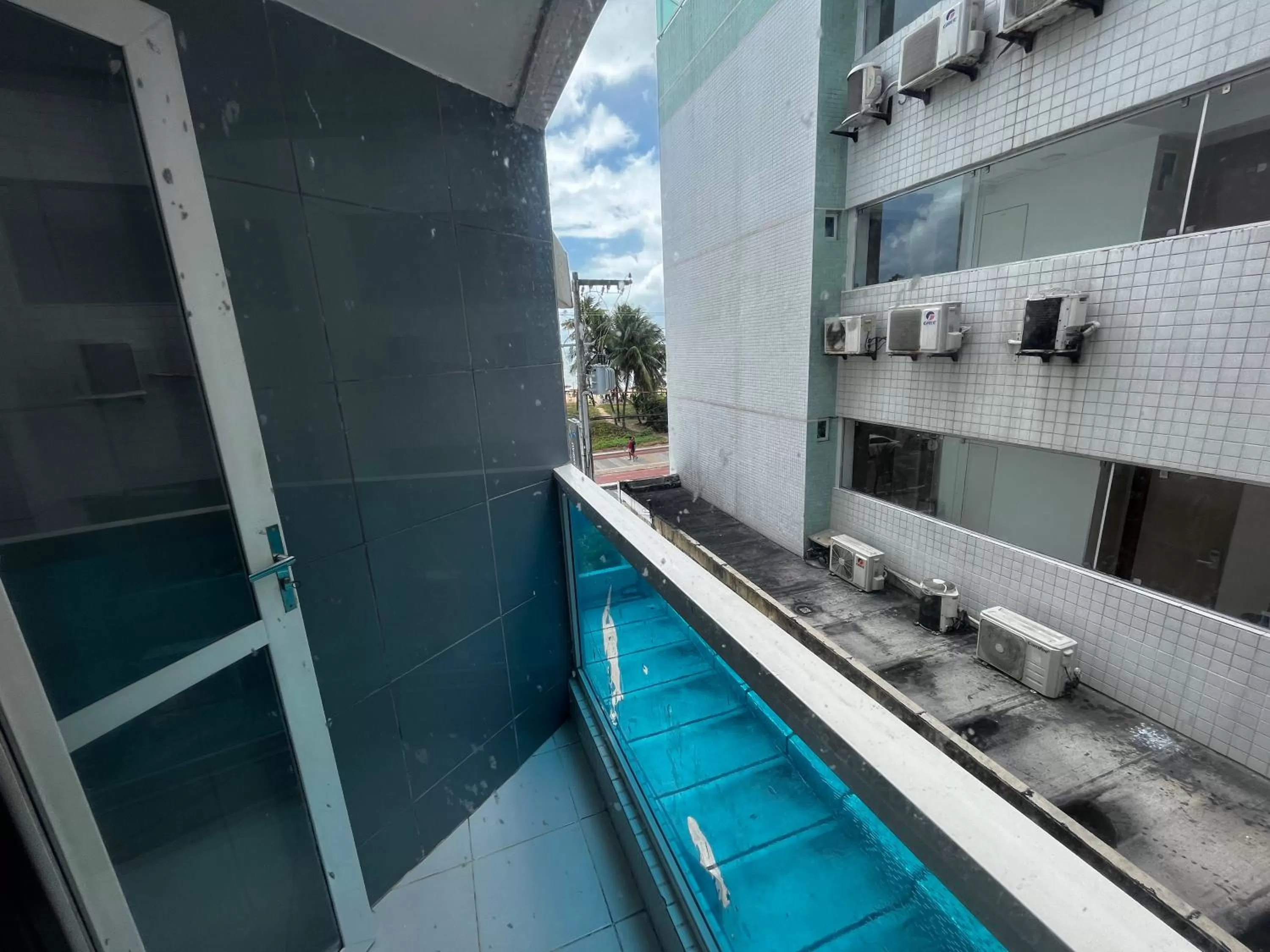 View (from property/room), Swimming Pool in Flat beira mar Tambaú