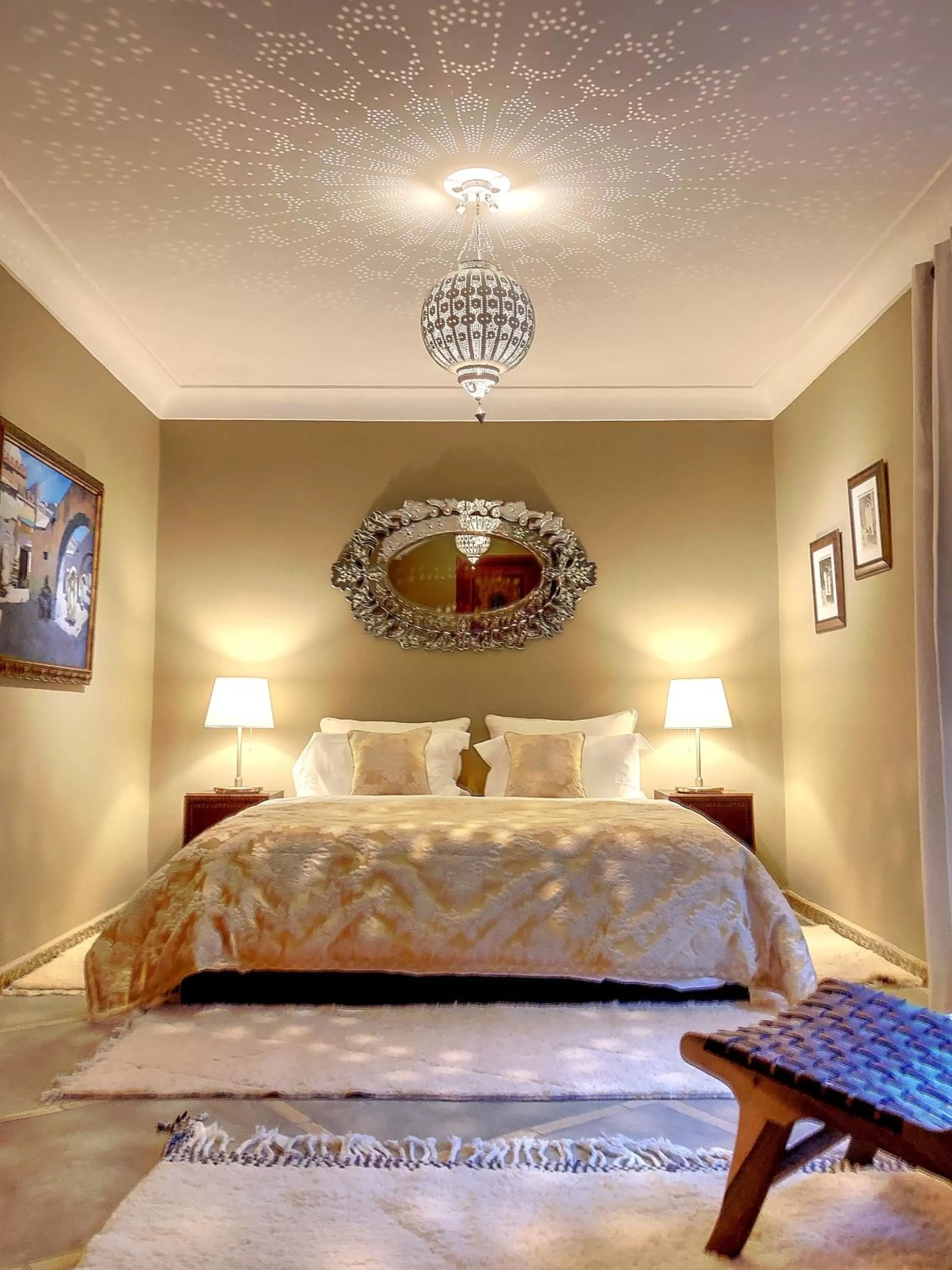 Bed in Riad Dar Chacha