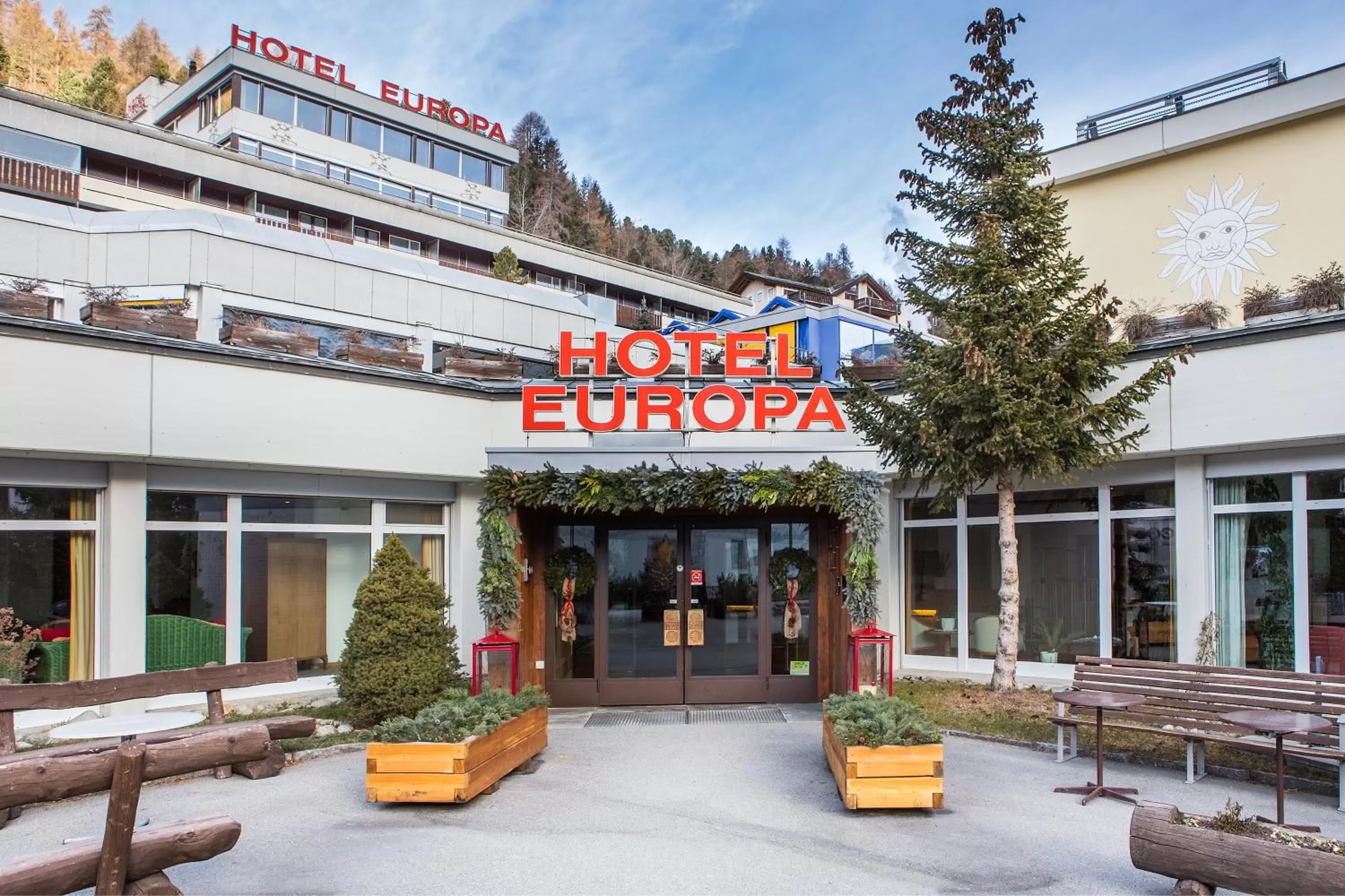 Facade/entrance, Property Building in Hotel Europa St. Moritz