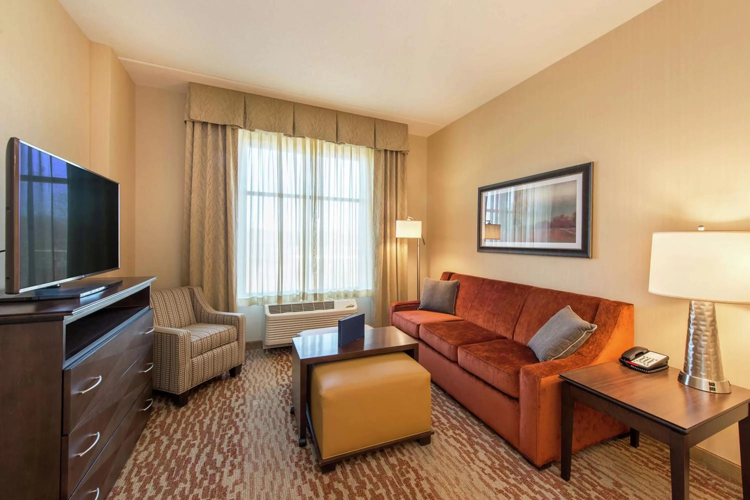 Living room in Homewood Suites by Hilton Boston Marlborough