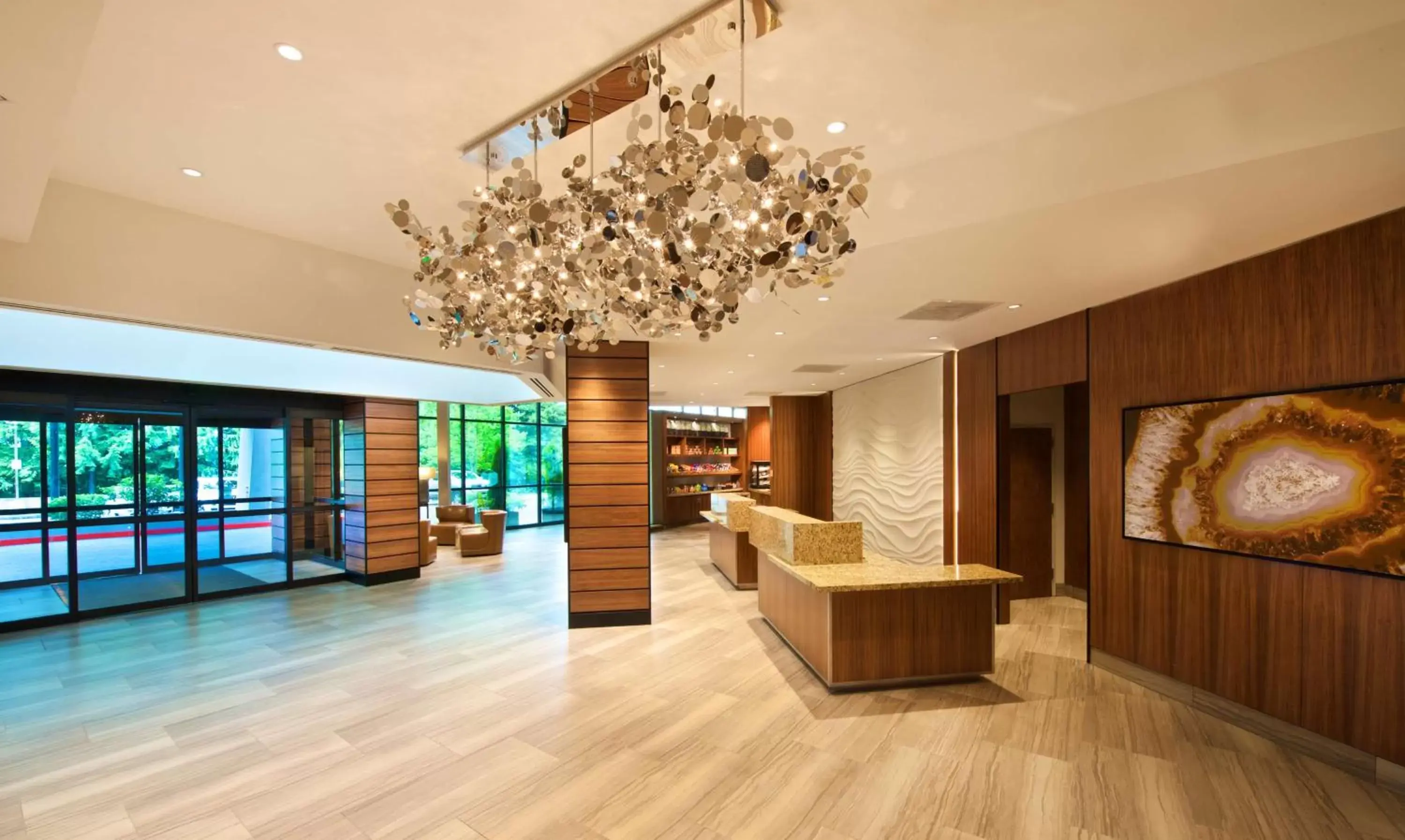 Bed, Lobby/Reception in Embassy Suites by Hilton Portland Washington Square