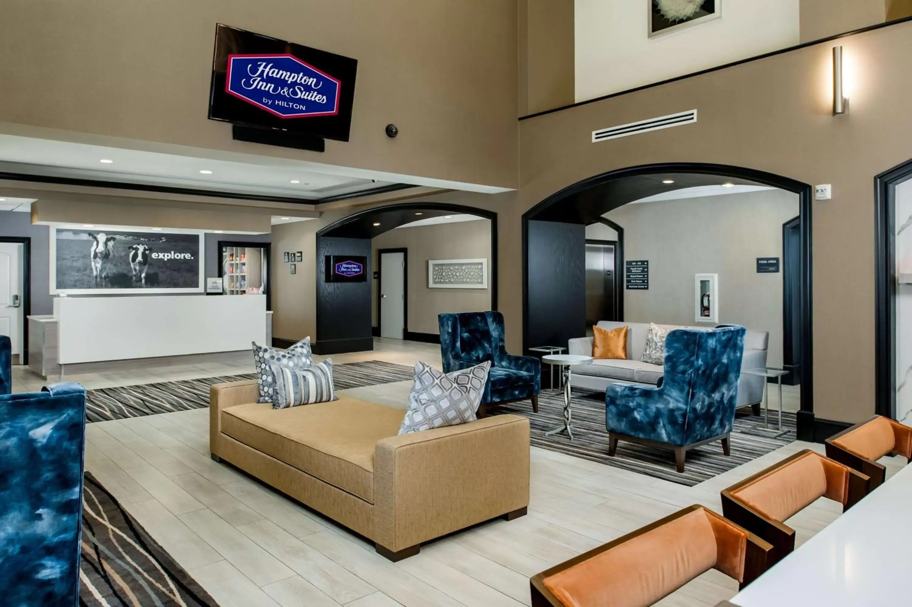 Lobby or reception, Seating Area in Hampton Inn & Suites Fort Worth-Fossil Creek