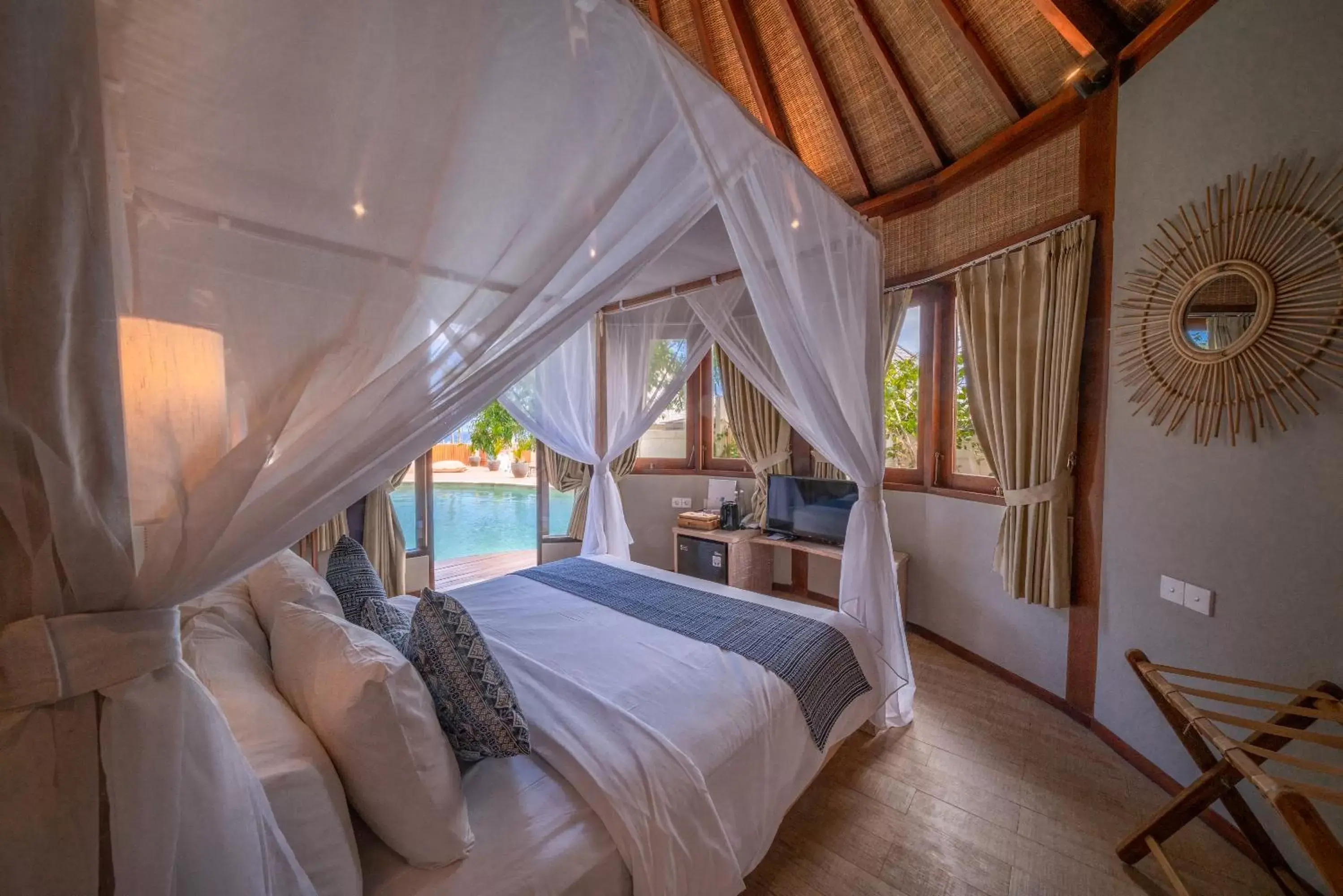 Bed in Blue Lagoon Avia Villas