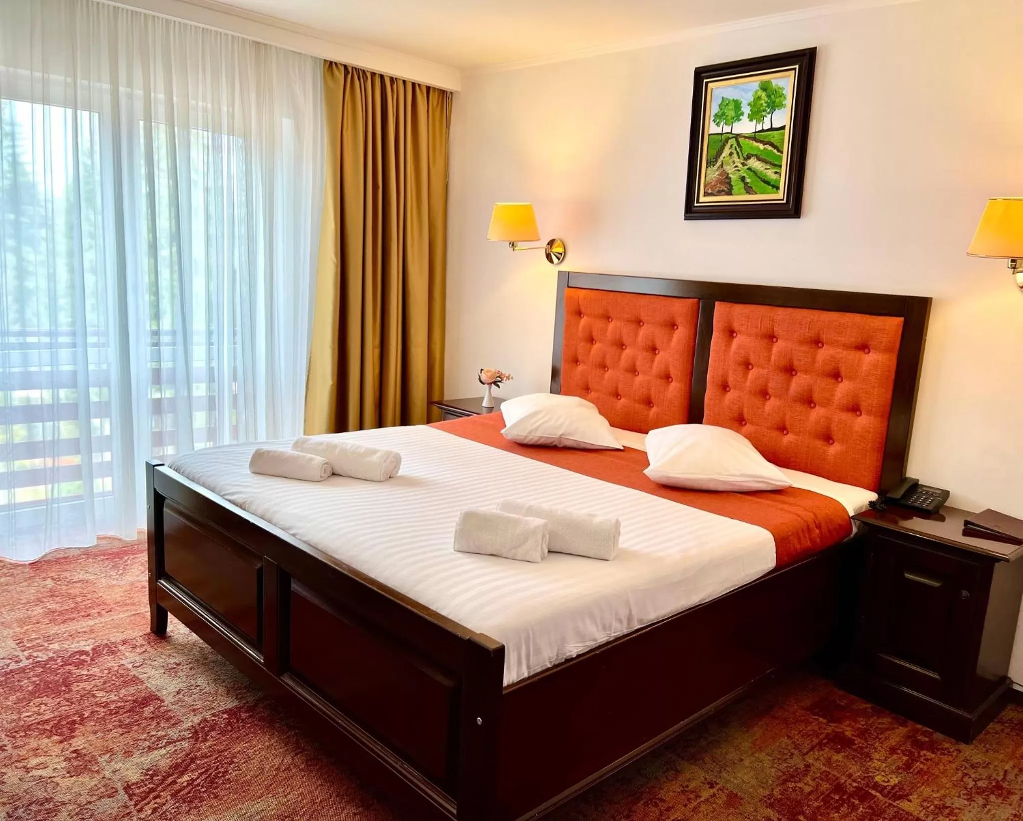 Bed in Hotel Piatra Mare