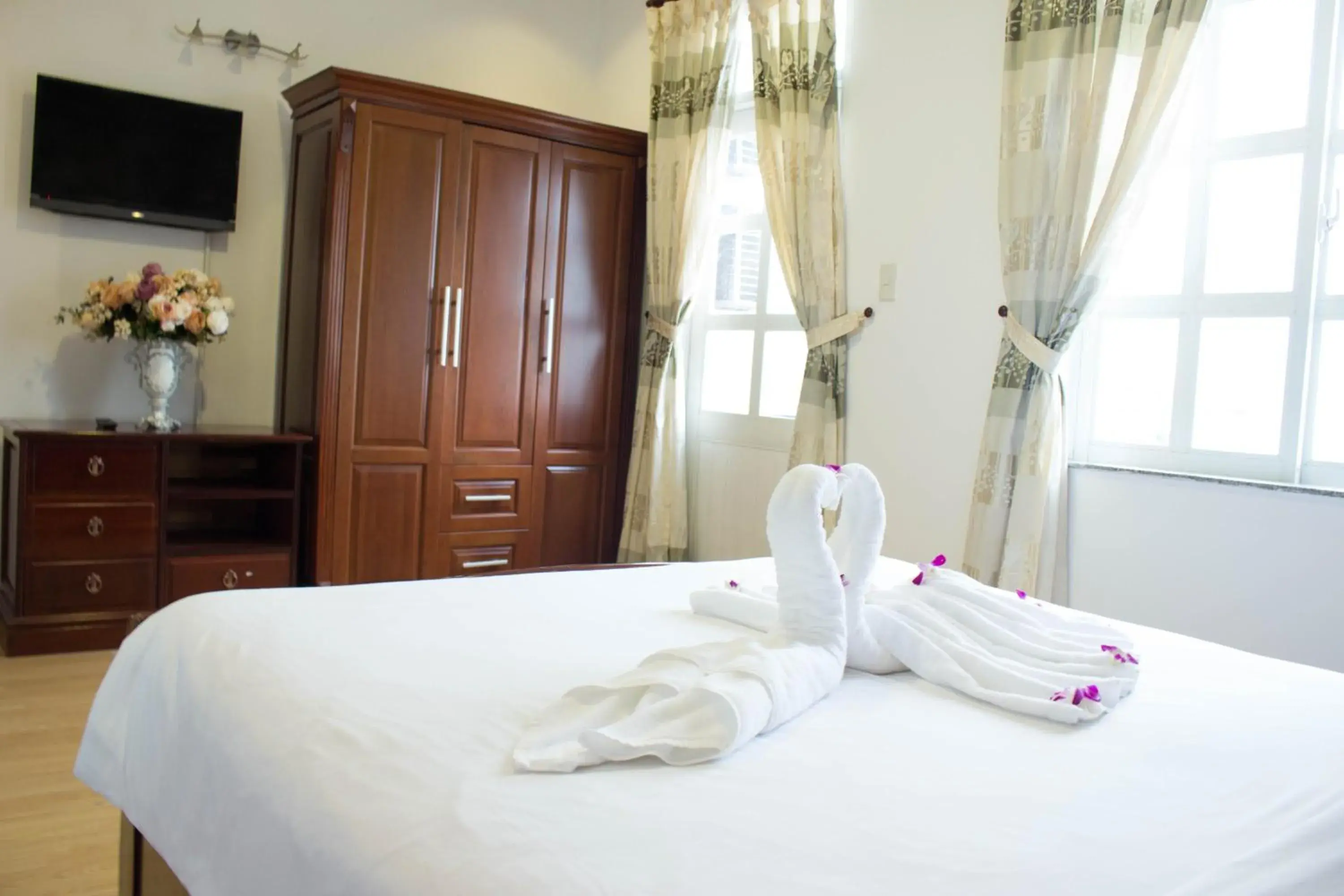 Bed in Hoa Phat Hotel & Apartment