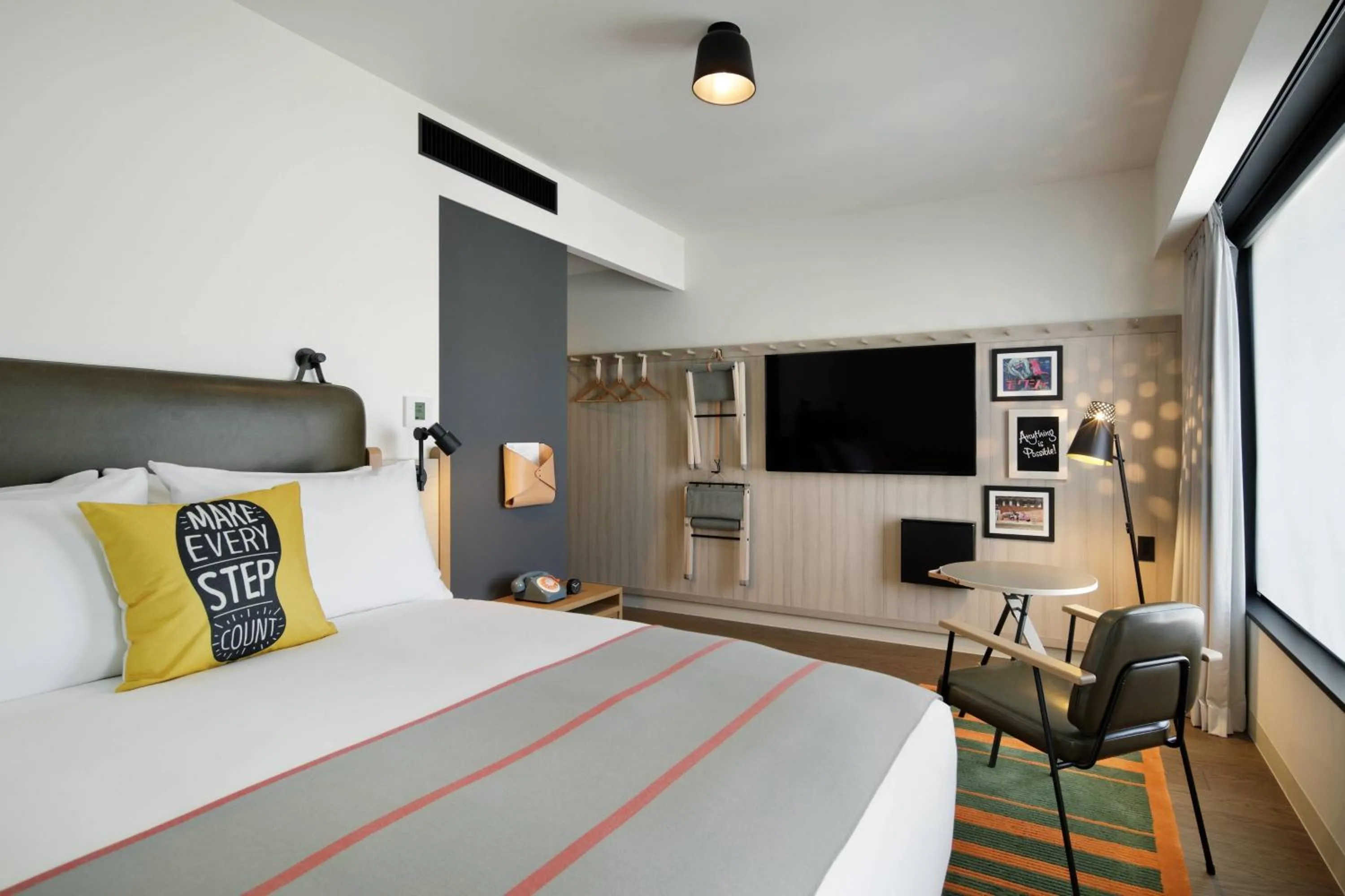 Photo of the whole room, Bed in Moxy Osaka Umeda