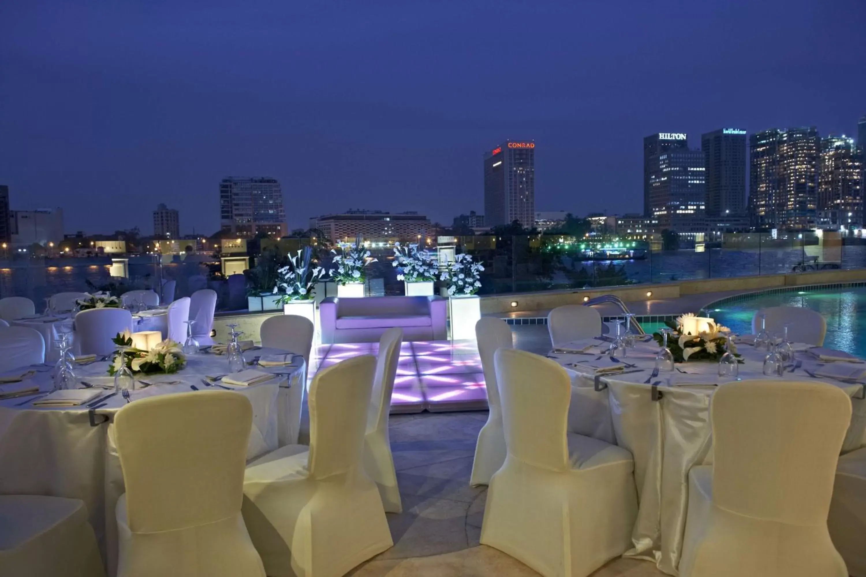 Pool view, Banquet Facilities in Hilton Cairo Zamalek Residences