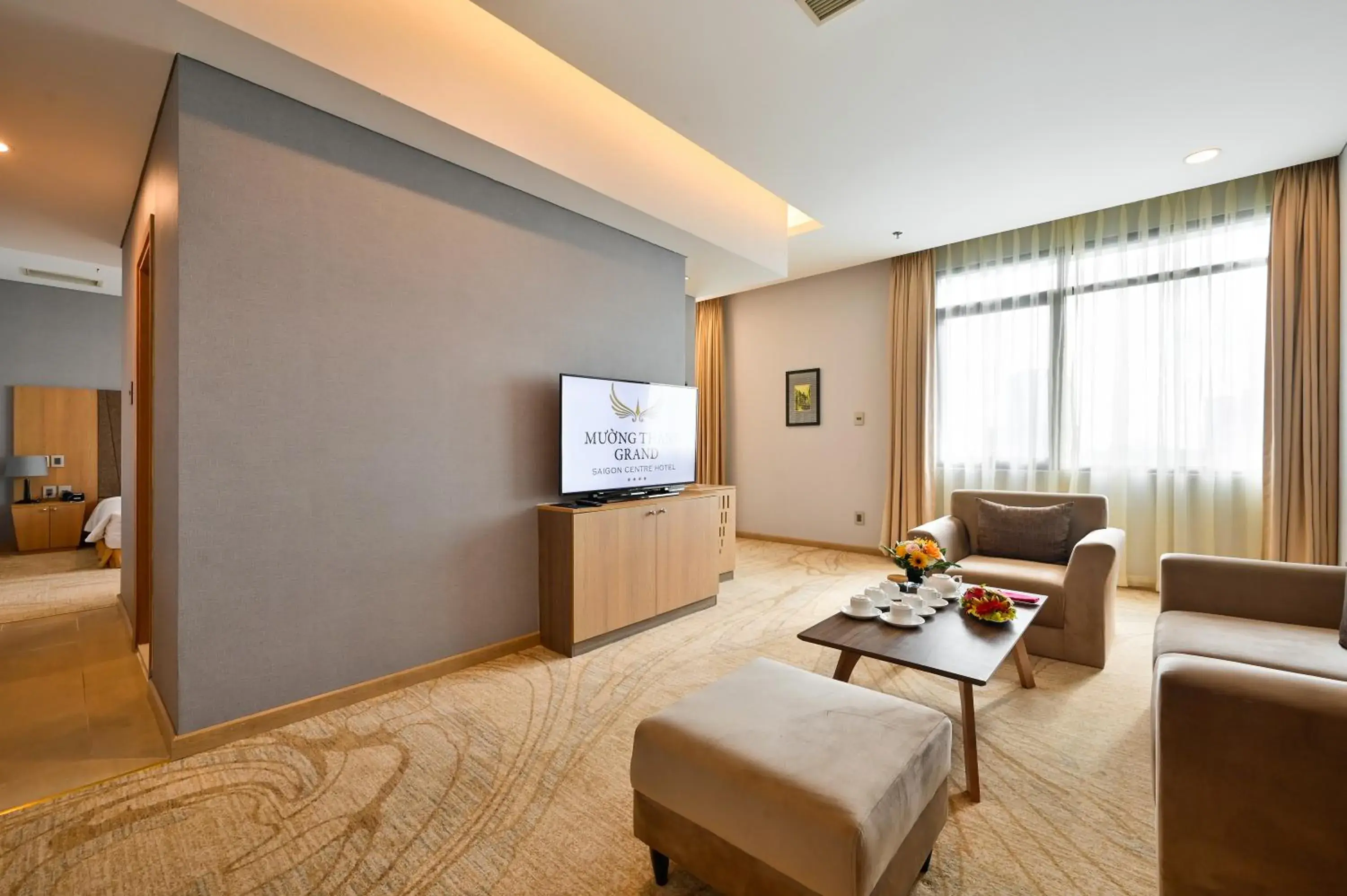 Communal lounge/ TV room, Seating Area in Muong Thanh Grand Saigon Centre Hotel