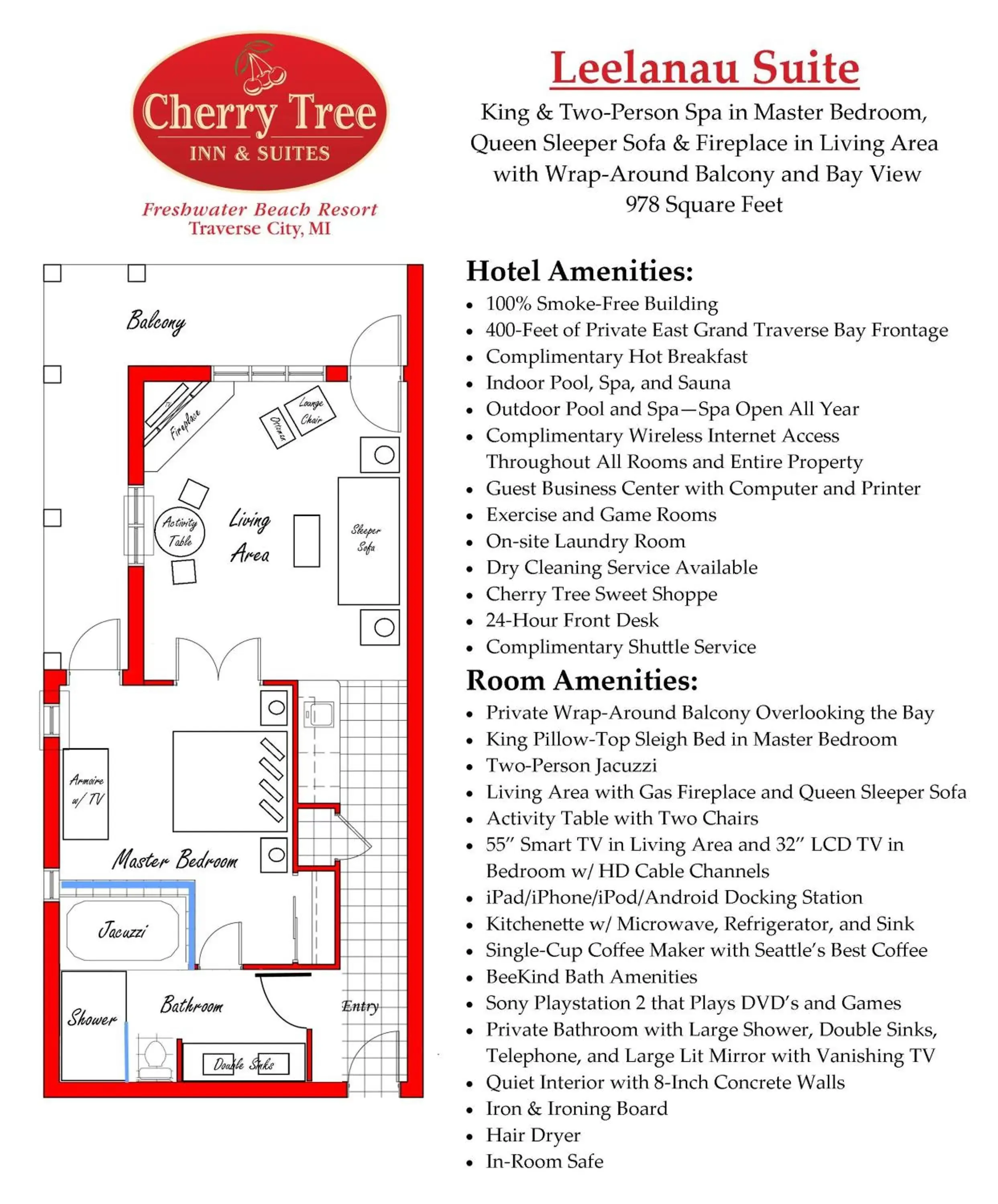 Photo of the whole room, Floor Plan in Cherry Tree Inn & Suites