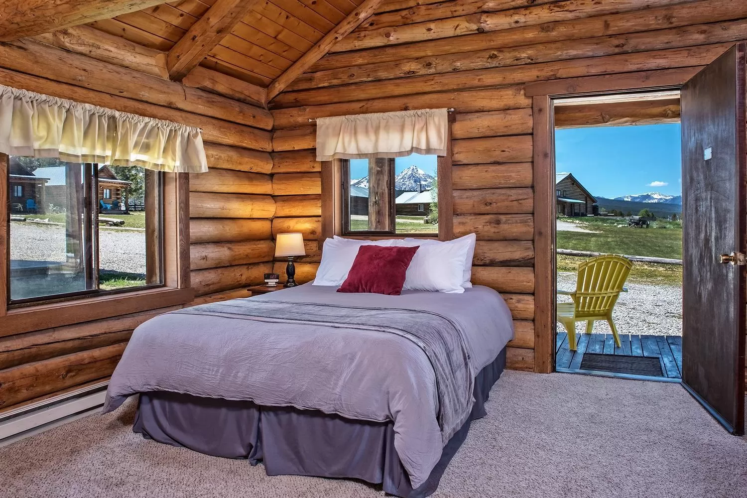 Bed in Triangle C Cabins