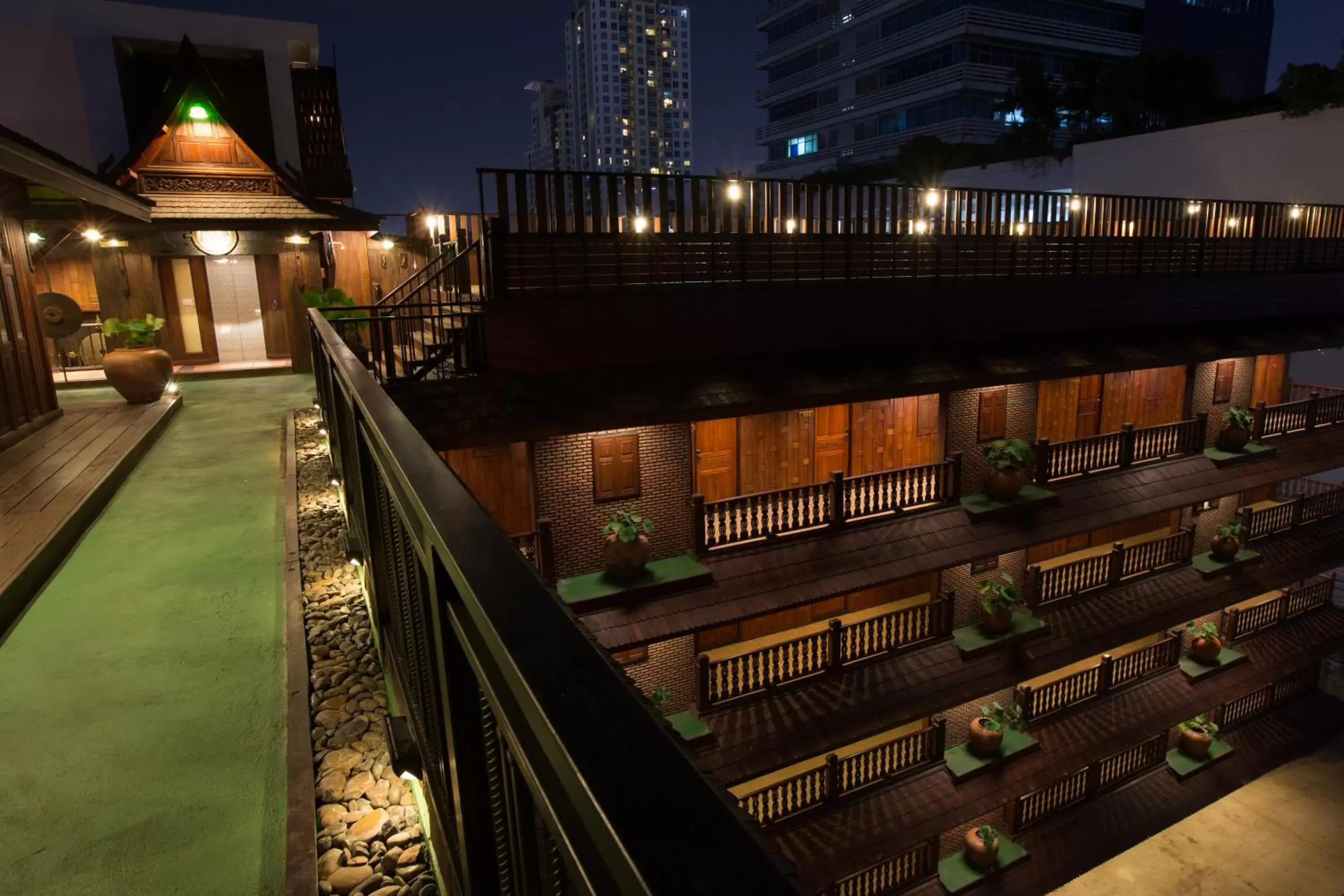 Bird's eye view, Balcony/Terrace in True Siam Rangnam Hotel