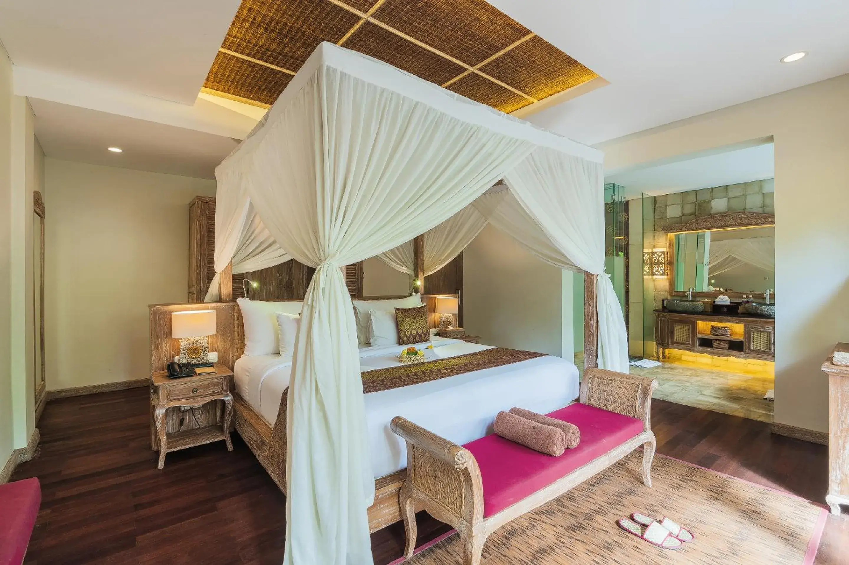 Bed in The Udaya Resorts and Spa