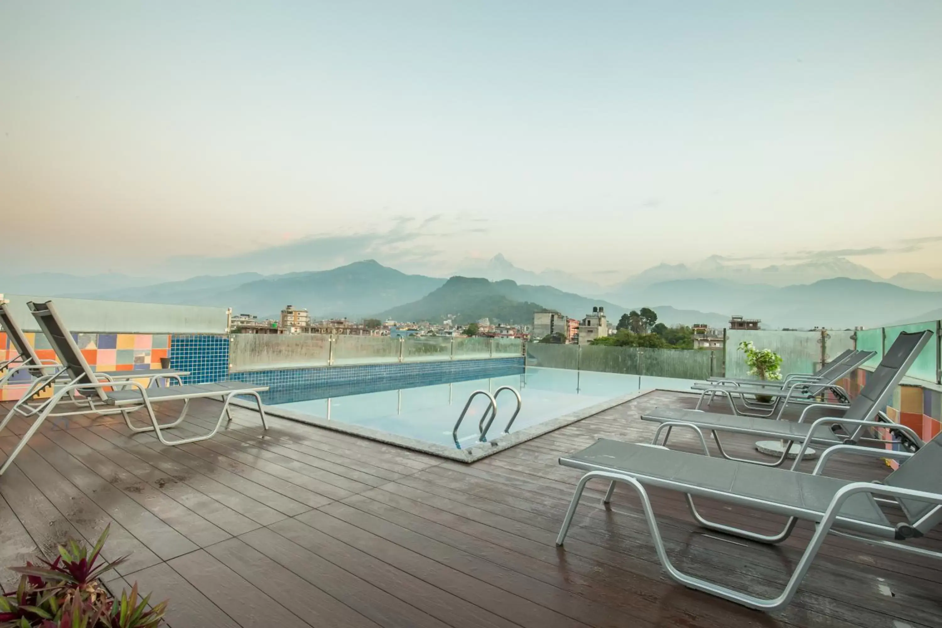 Balcony/Terrace, Swimming Pool in Dahlia Boutique Hotel