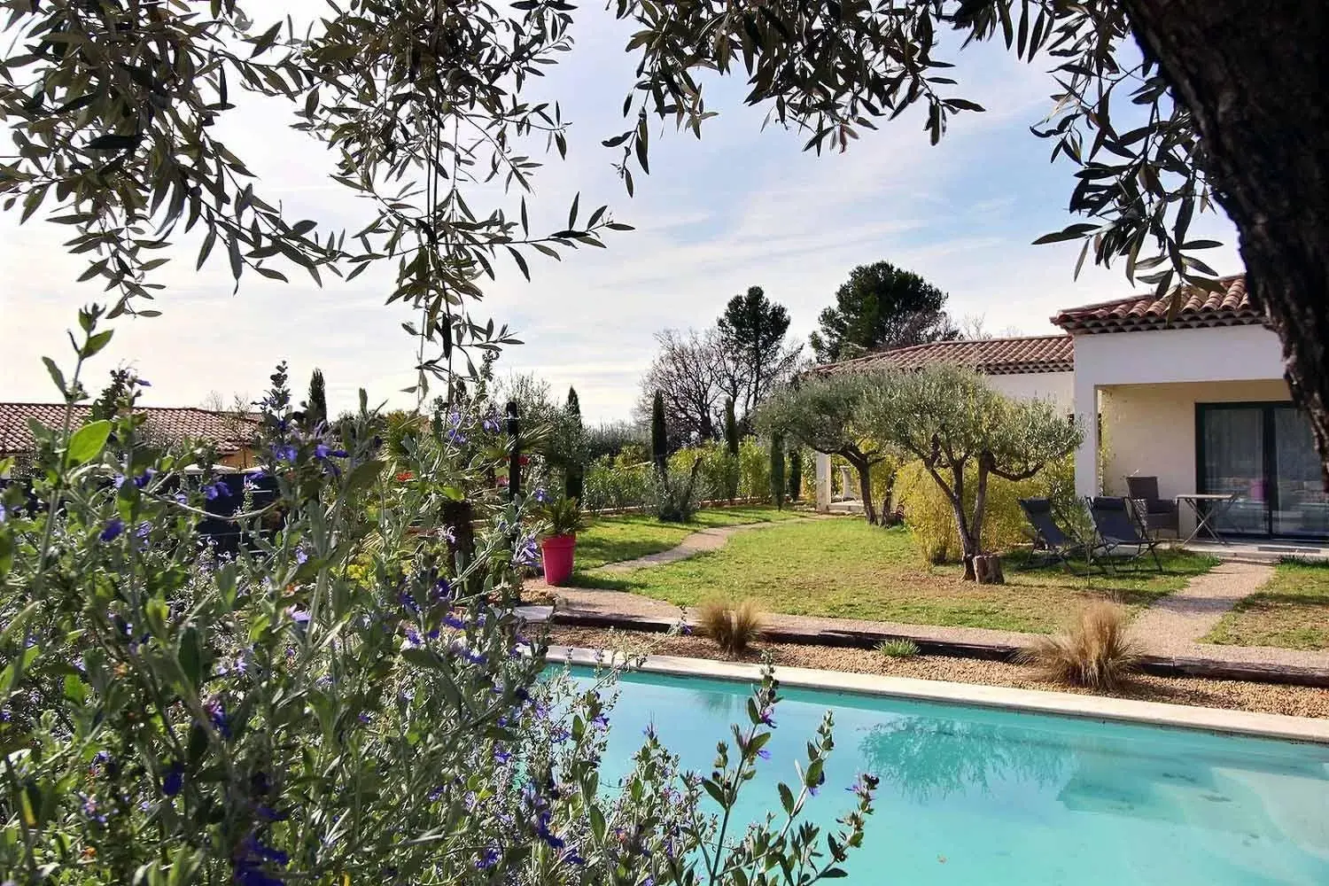 Garden, Swimming Pool in La Villa Aux Oliviers