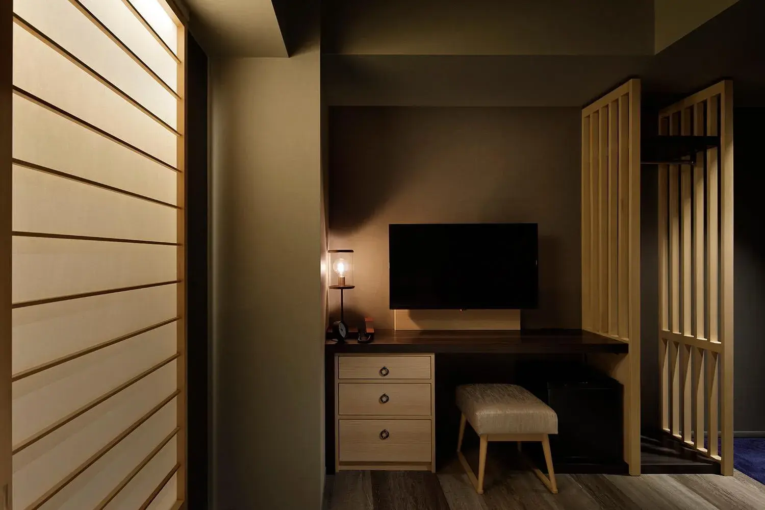 Decorative detail, TV/Entertainment Center in Hotel Resol Kyoto Kawaramachi Sanjo