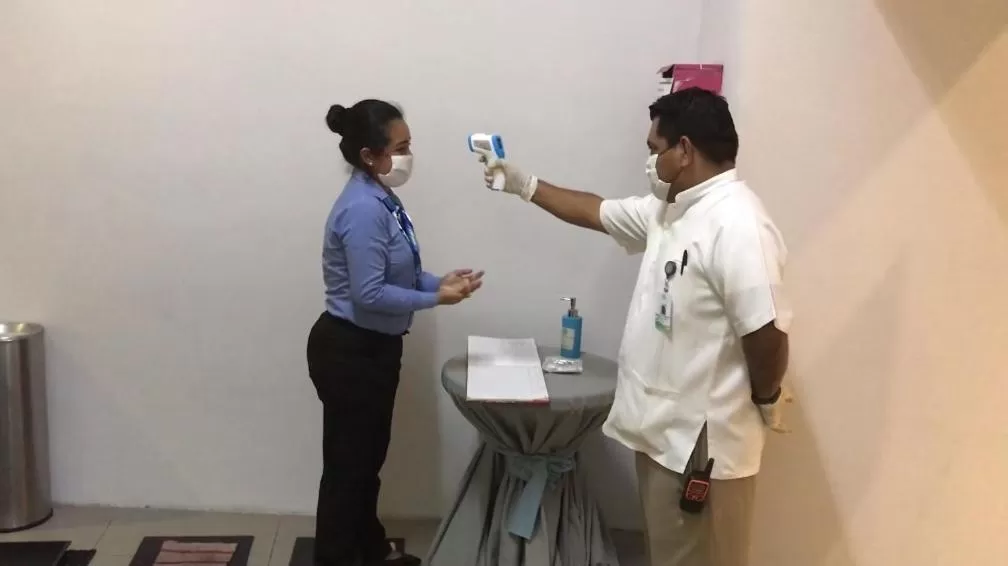 Decorative detail in Hotel Olmeca Plaza