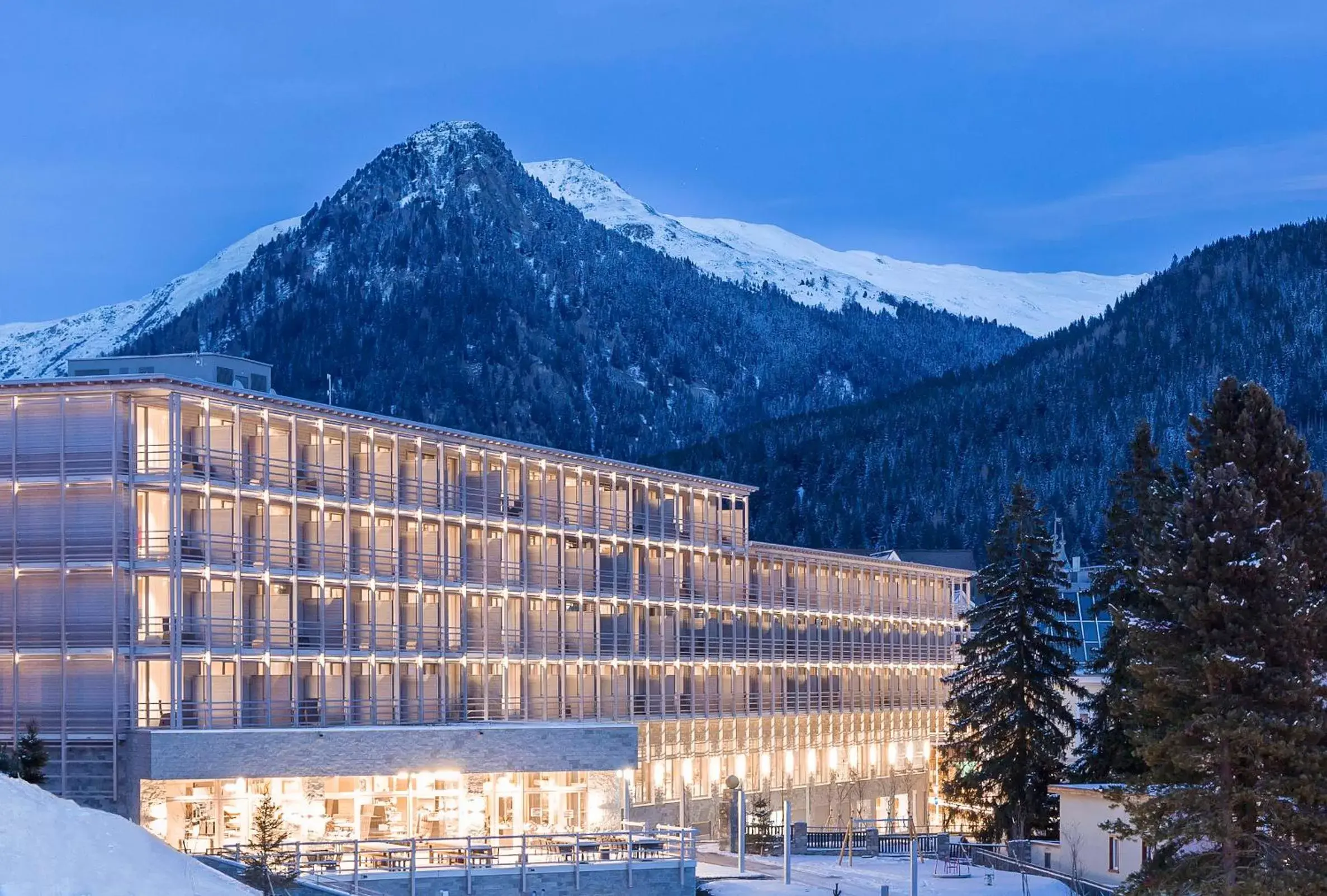 Property building, Winter in AMERON Davos Swiss Mountain Resort