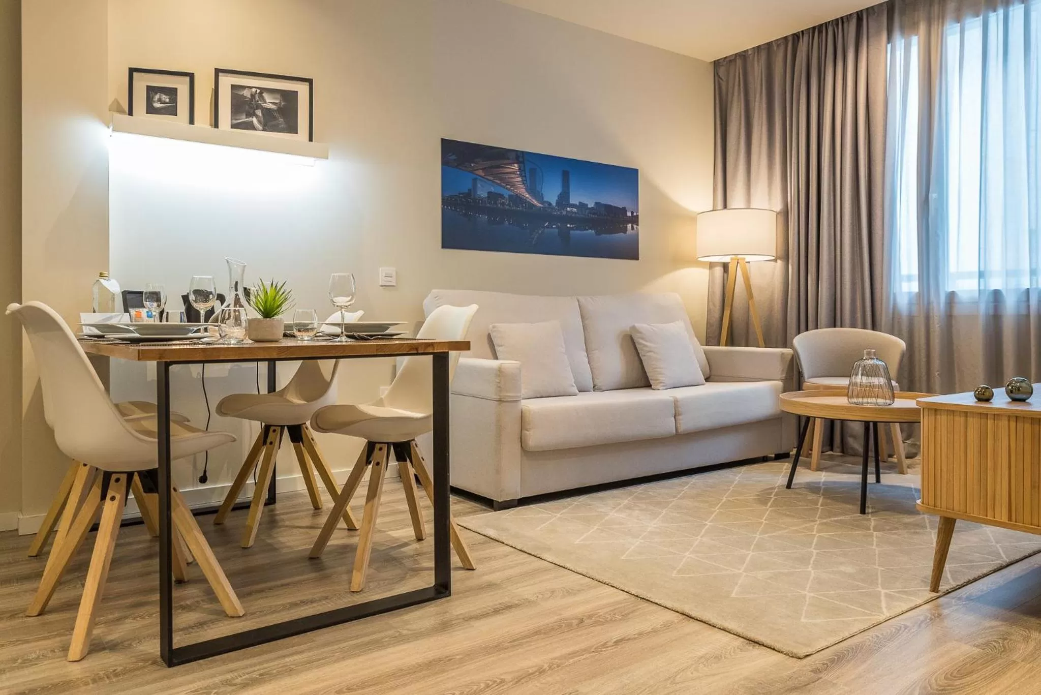 Living room in Bilbao City Center by abba Suites