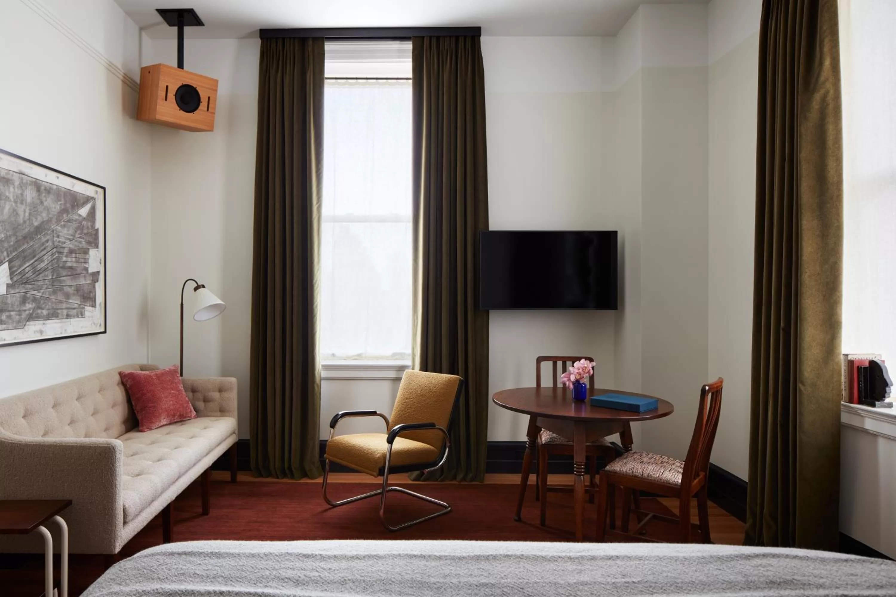 Seating area, Bed in Nine Orchard