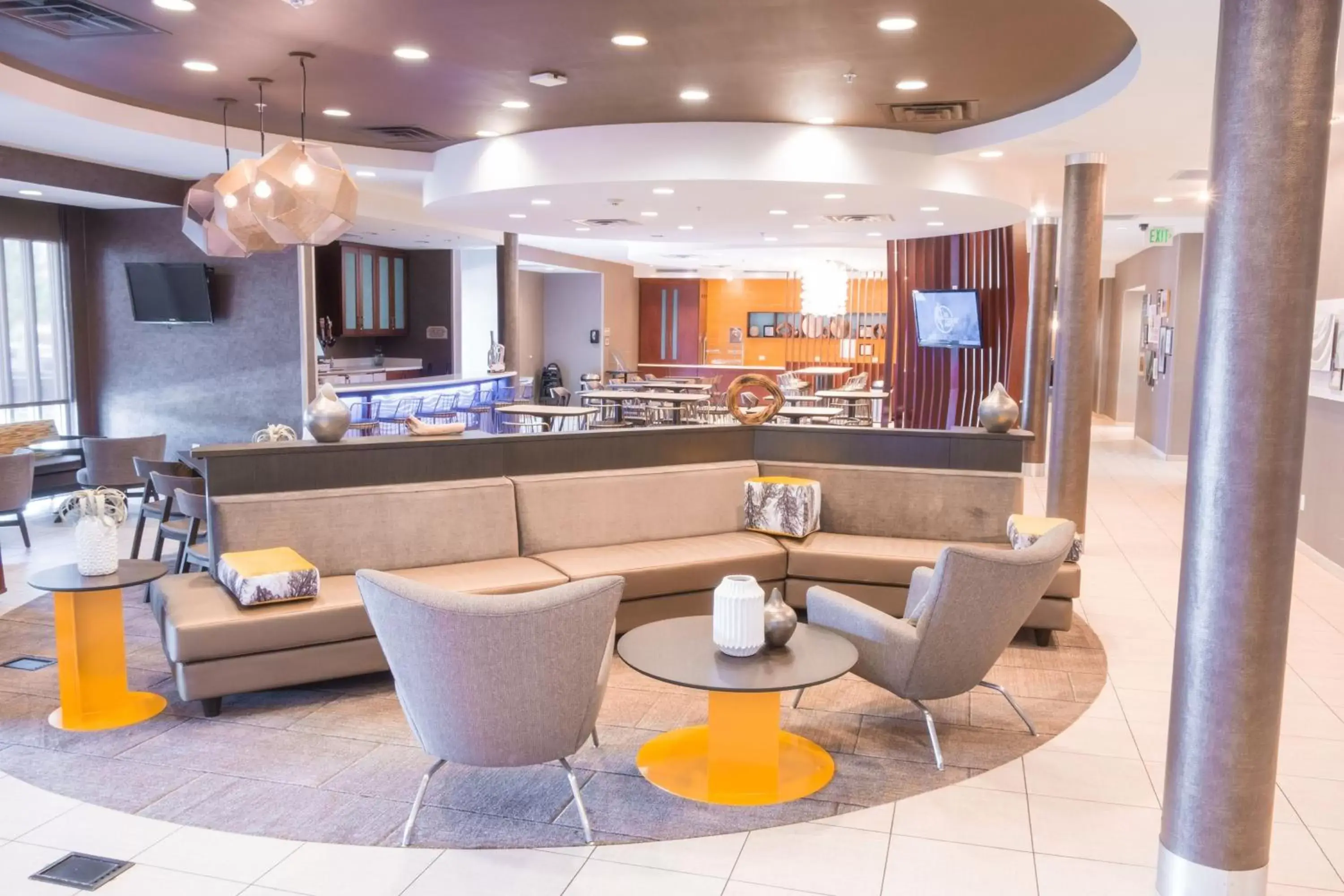 Lobby or reception, Lounge/Bar in SpringHill Suites by Marriott Dallas Lewisville